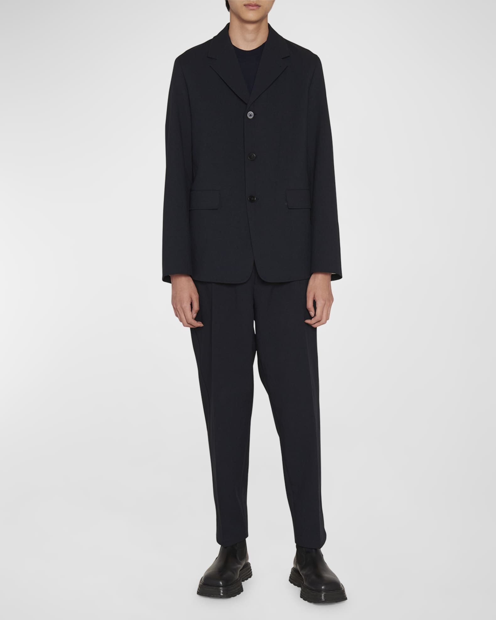 Men's Solid Suit Jacket 1