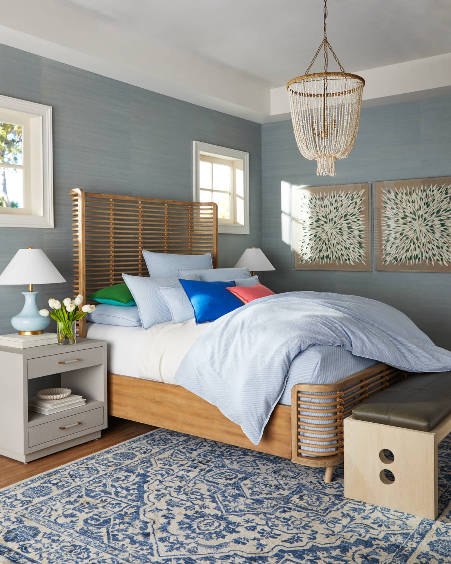 Arteriors Raul Leather Bench - 60