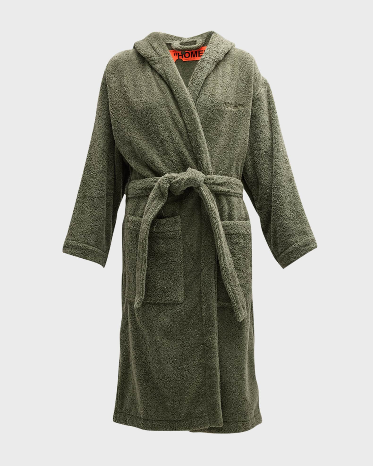 OffWhite Bookish Hooded Bathrobe Neiman Marcus