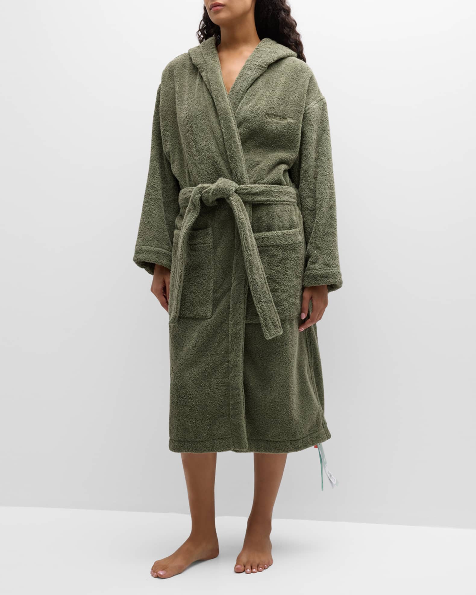 OffWhite Bookish Hooded Bathrobe Neiman Marcus