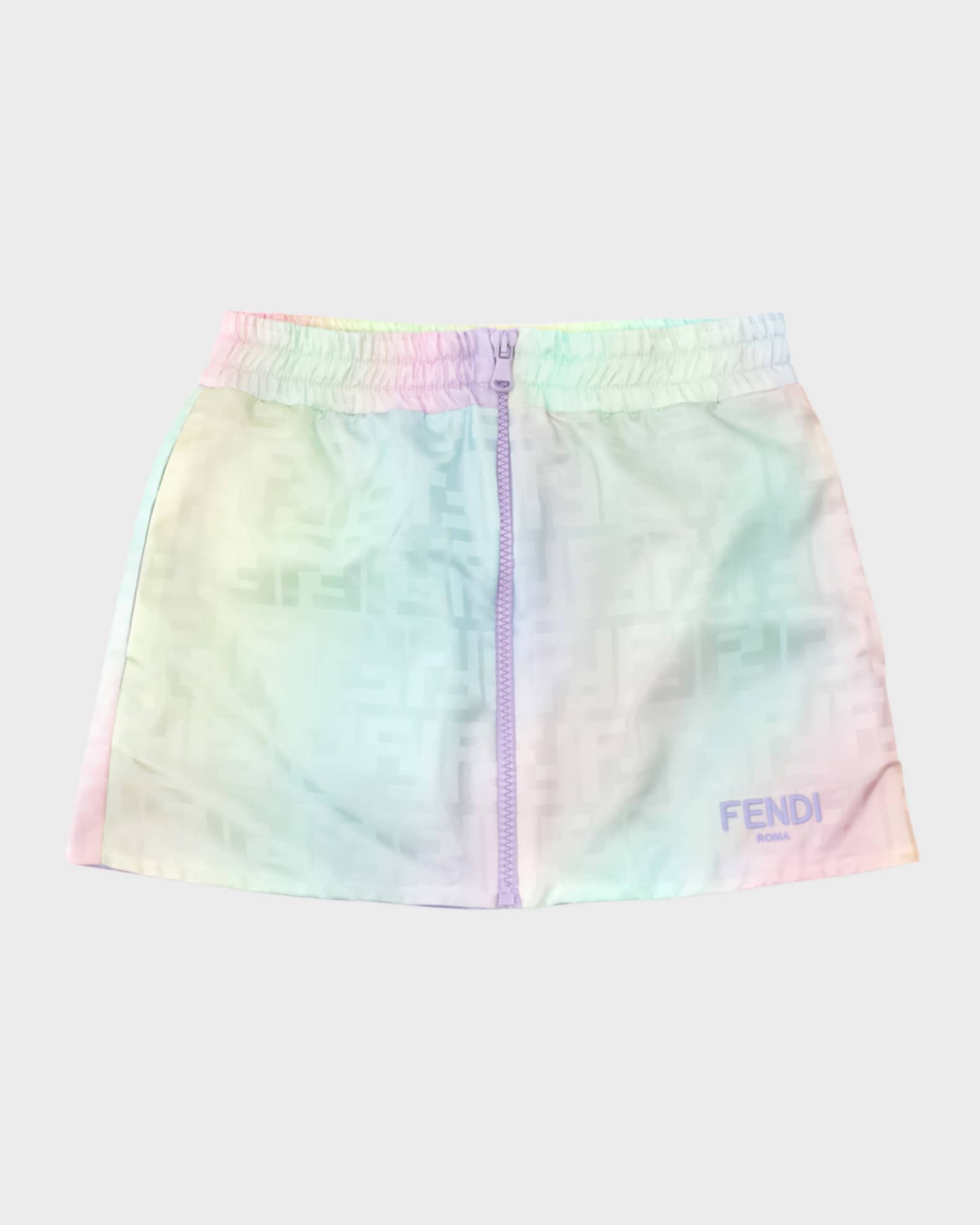 Girl's Rainbow FF Zip-Front Skirts | Neiman Marcus