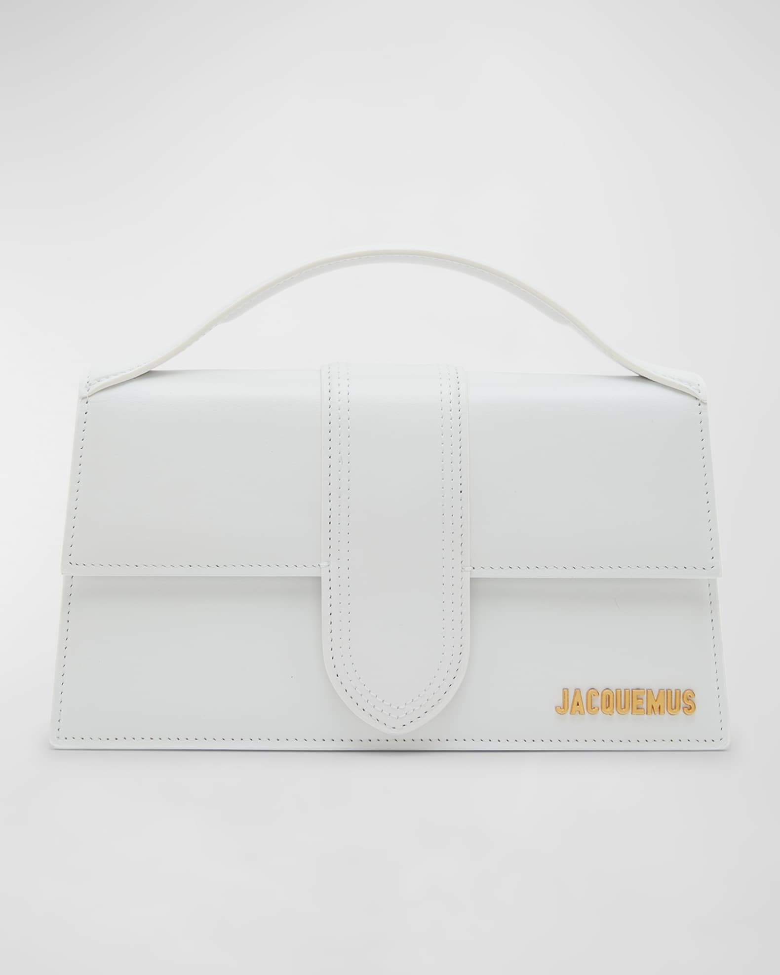 Shop Jacquemus Le Grand Bambino Leather Top Handle Bag