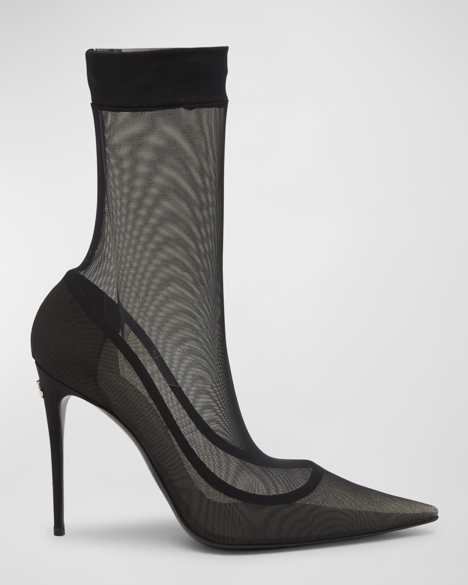 Dolce&Gabbana DG Mesh Stiletto Sock Booties | Neiman Marcus