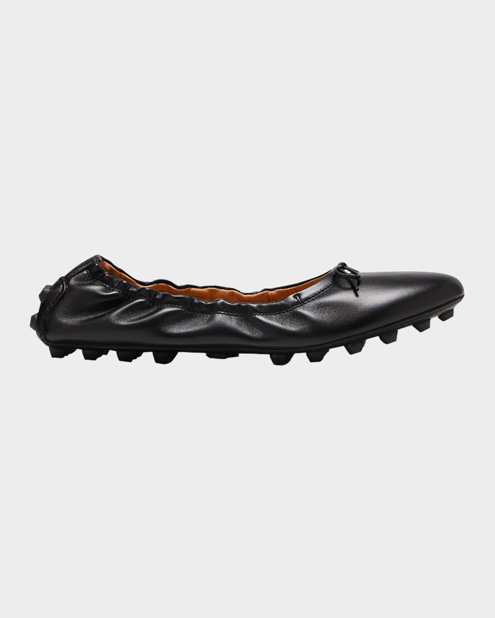 Tod s Gommini Leather Ballet Flats Neiman Marcus
