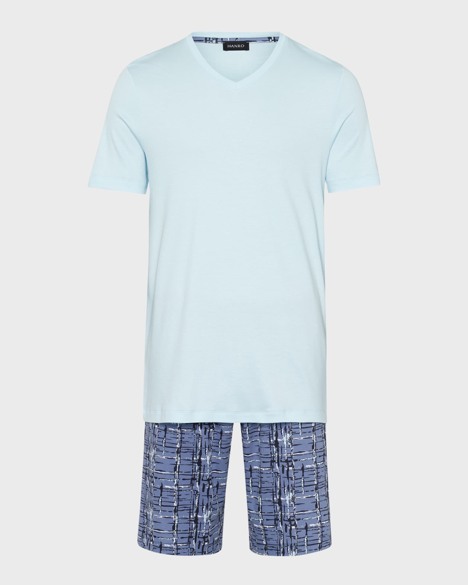 Hanro Men's Interlock Cotton Short Pajama Set Neiman Marcus