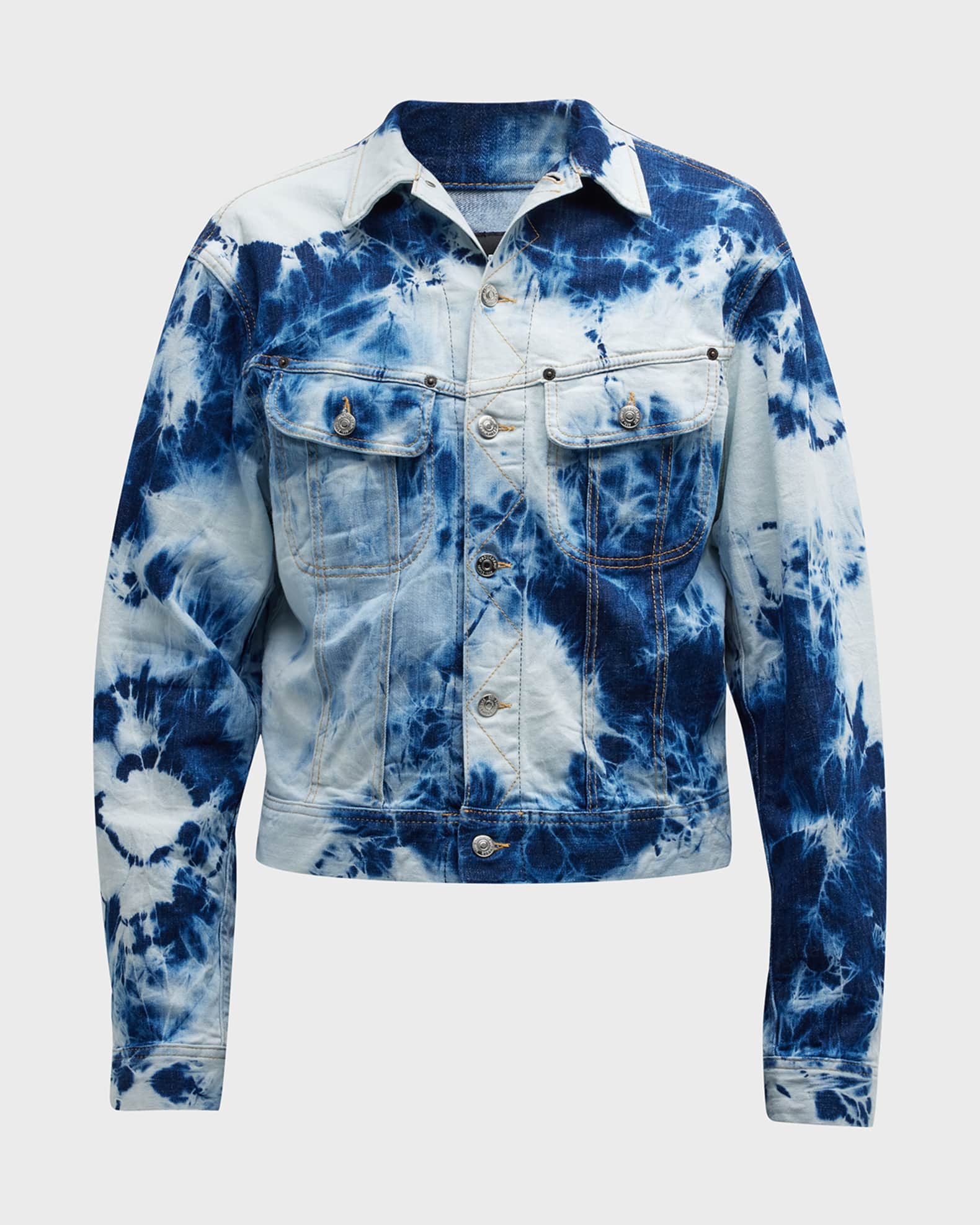 Dsquared2 Men's TieDye Jean Jacket Neiman Marcus