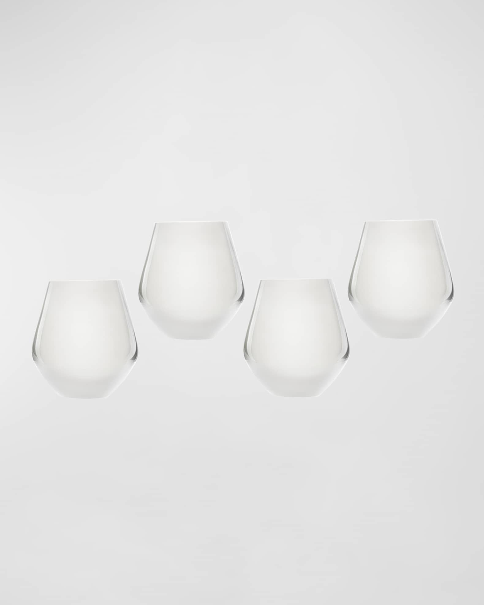 Godinger Meridian Stemless Wine Glasses, White Set of 4 Neiman Marcus