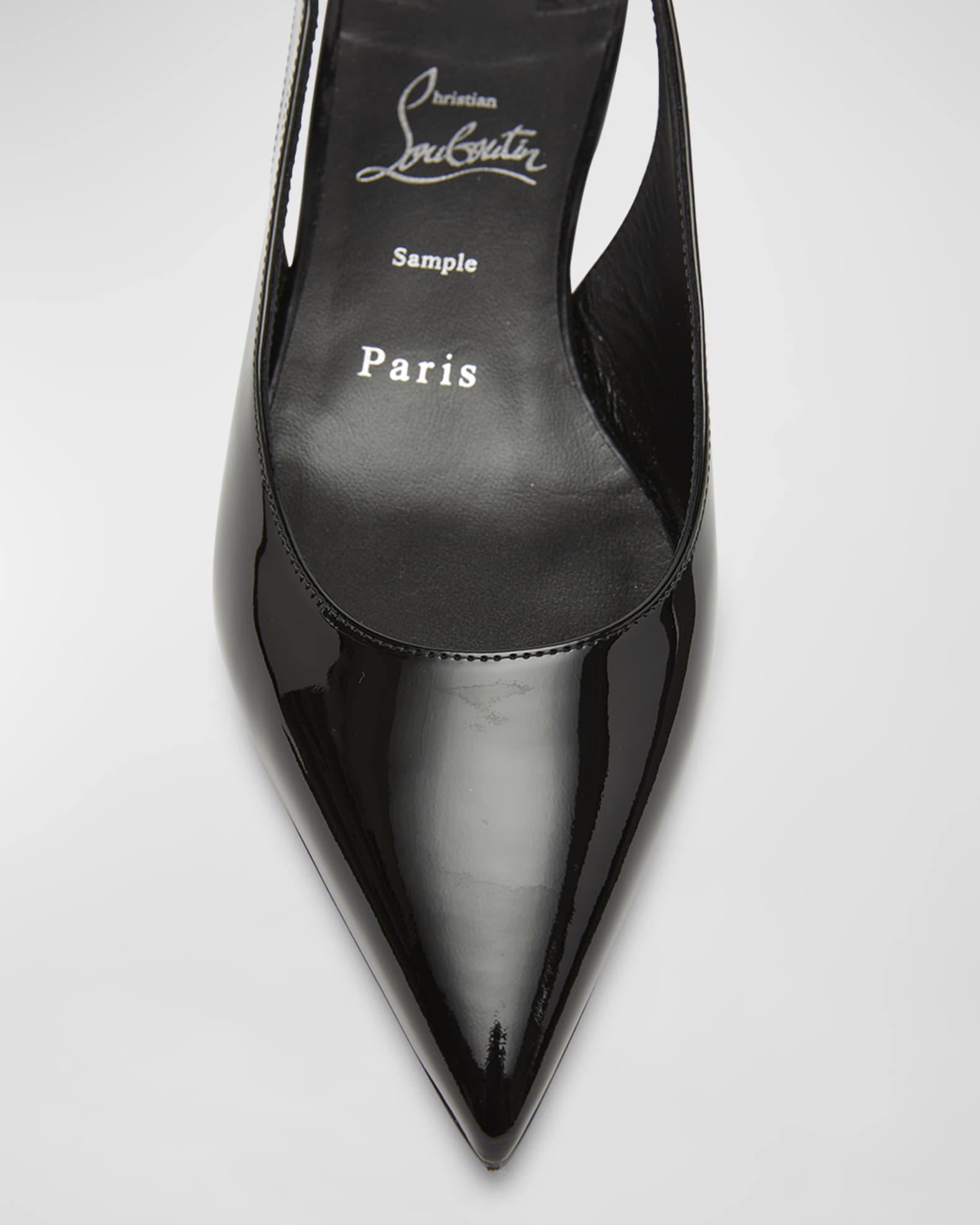 Christian Louboutin Hot Chickita Patent Slingback Flats | Neiman