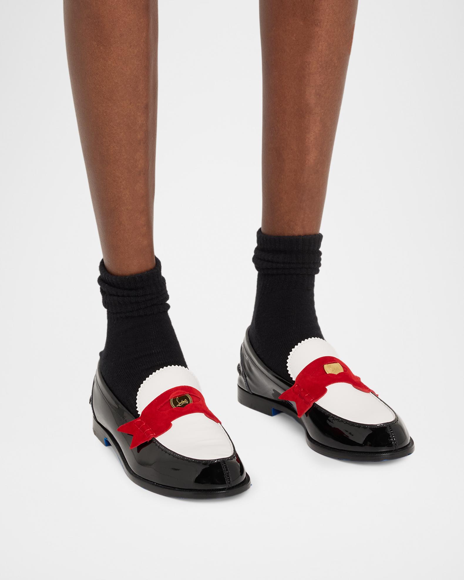 Christian Louboutin Glossy Black Patent Leather Penny Loafers worn twice Christian Louboutin Donna Patent Penny Loafers | Neiman Marcus main image 2