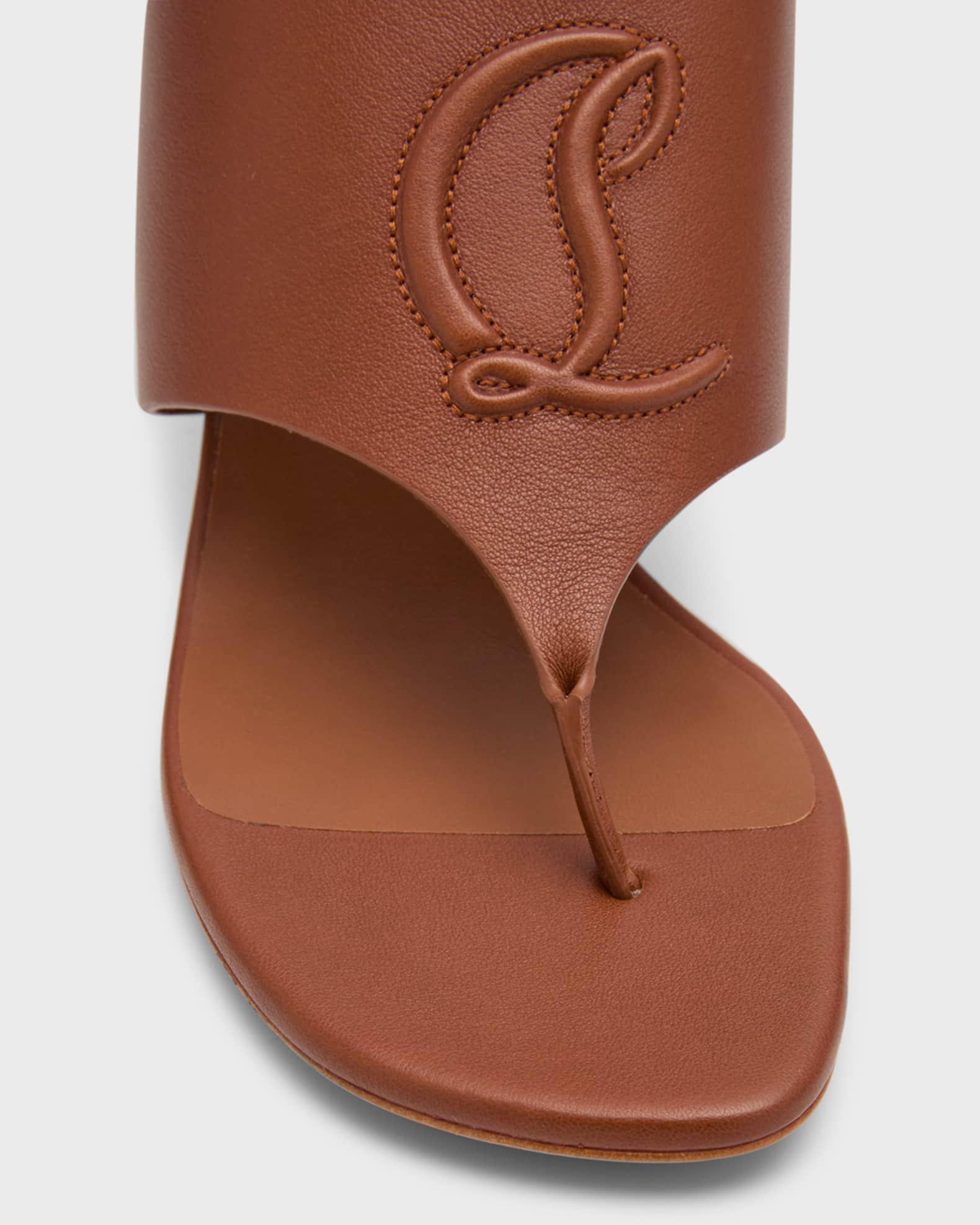 Shop Christian Louboutin Suede Plain Logo Sandals by Amery Shop