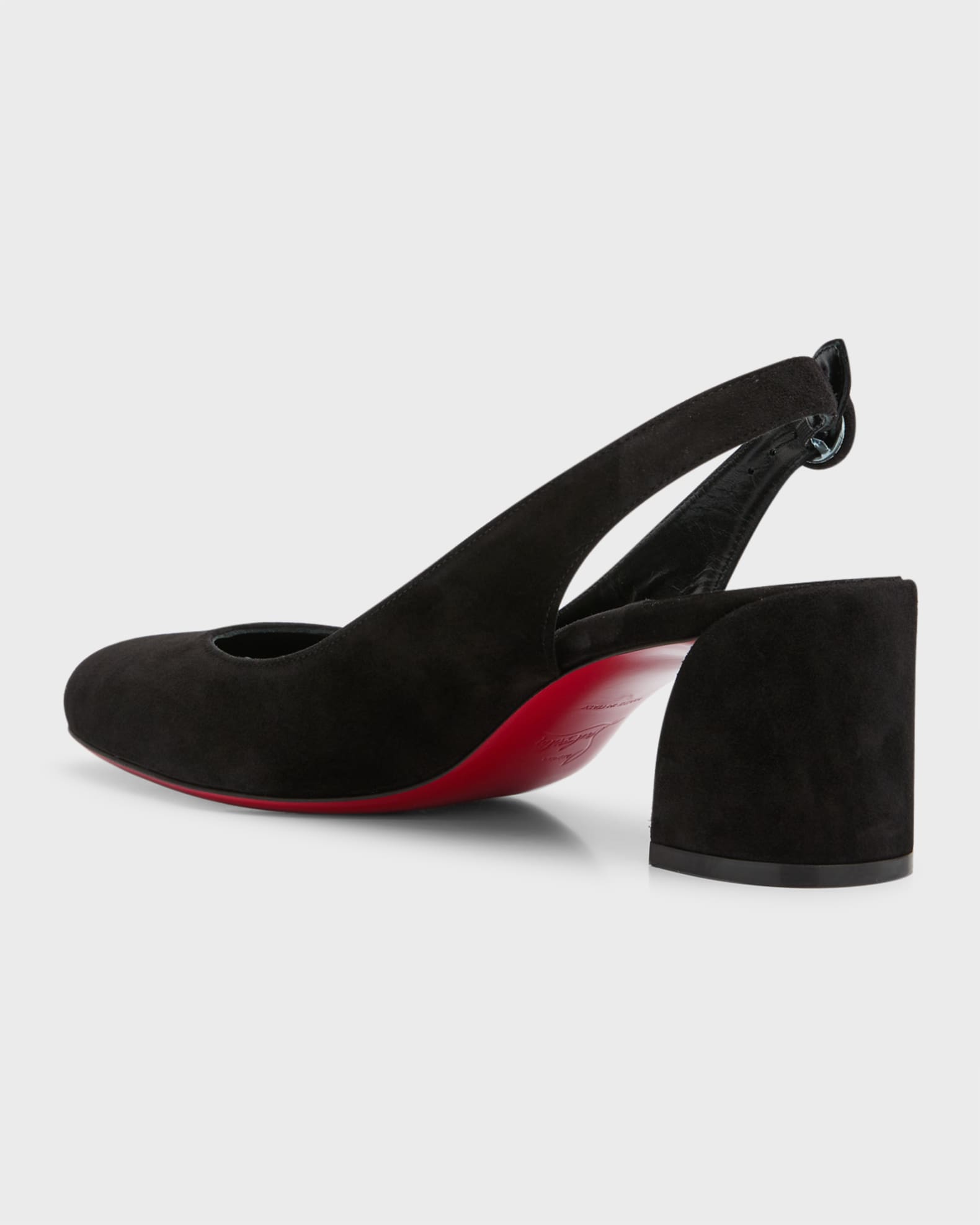 Red suede slingback pumps on sale