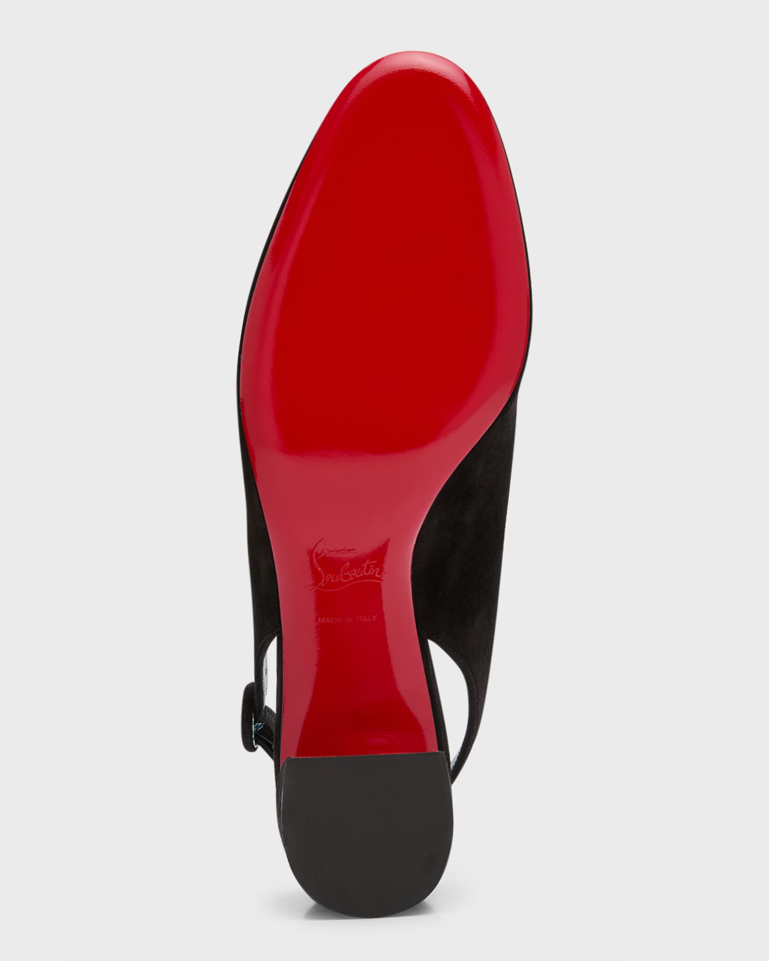 Red suede slingback shoes on sale