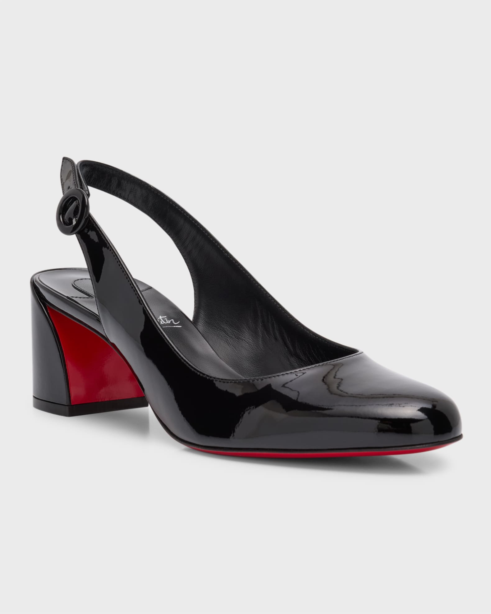 Red patent leather slingback pumps cheap