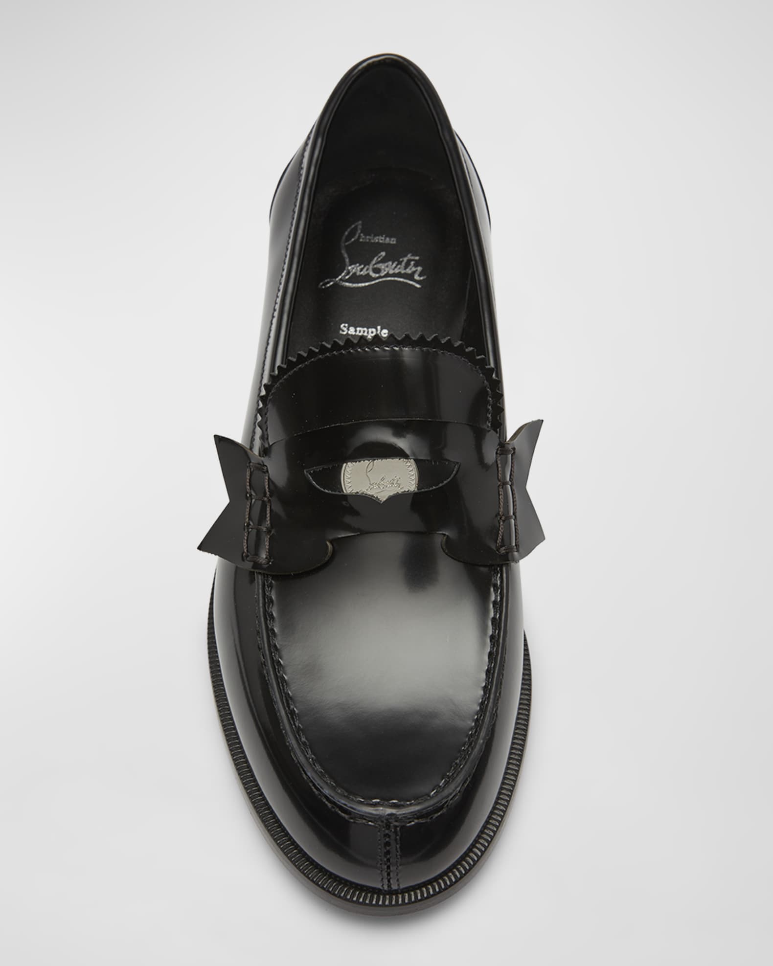 【人気】Christian Louboutin Penny Donna レオパードローファー Penny woman ブラック カーフレザー - Shoes - Women
