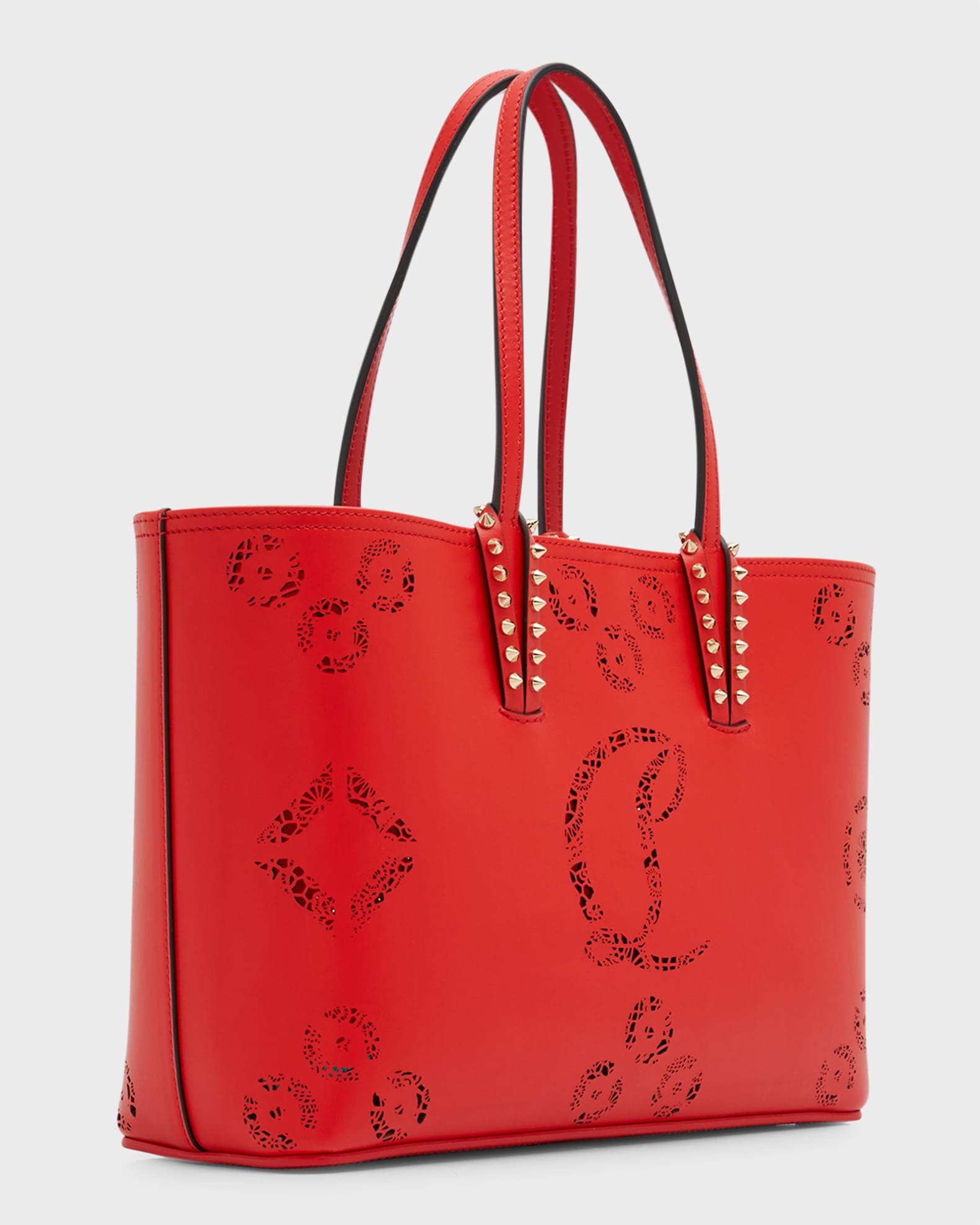 Christian Louboutin Cabata Small Tote in Loubinthesky Perforated ...