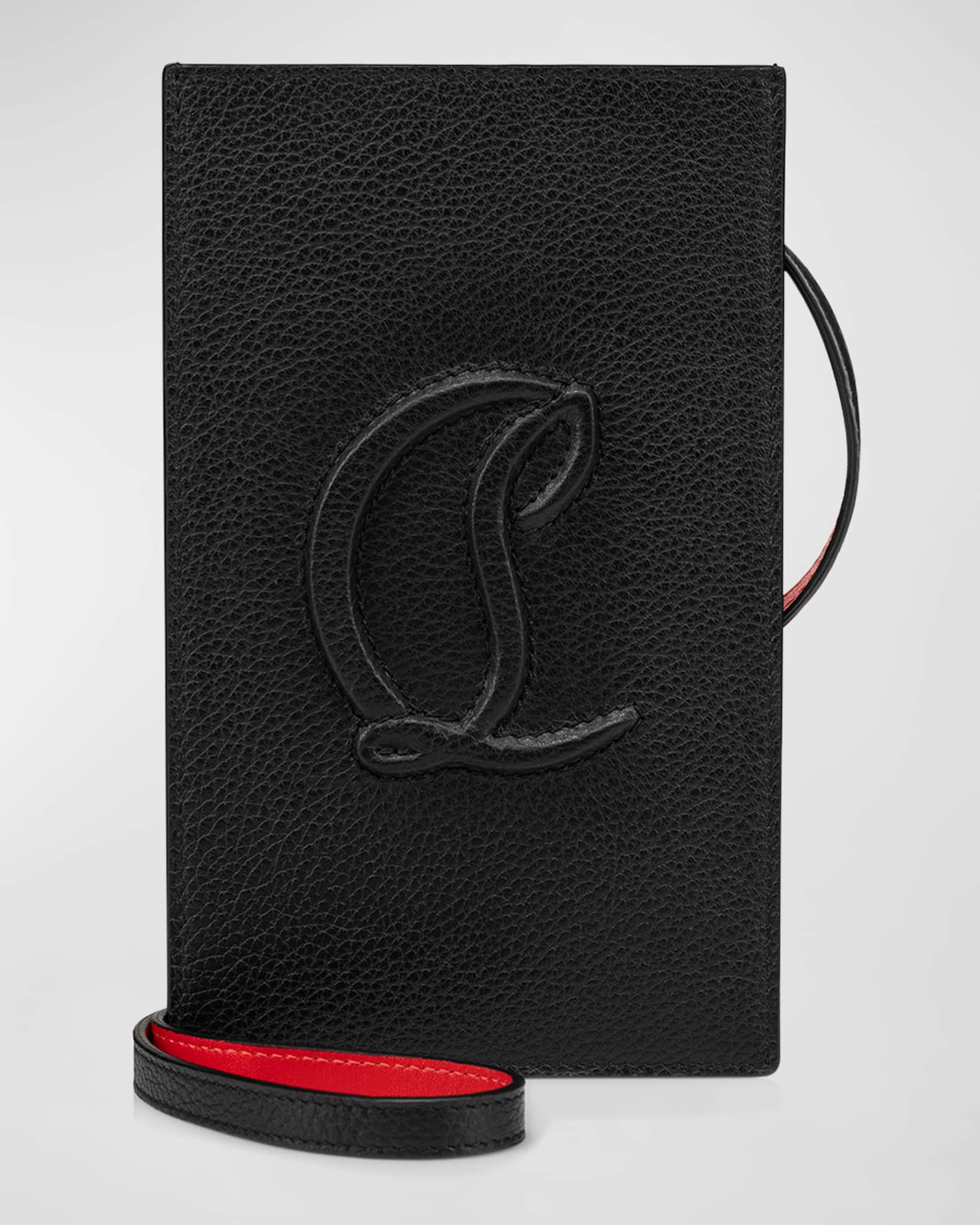 Christian Louboutin By My Side Phone Pouch in Leather with CL Logo