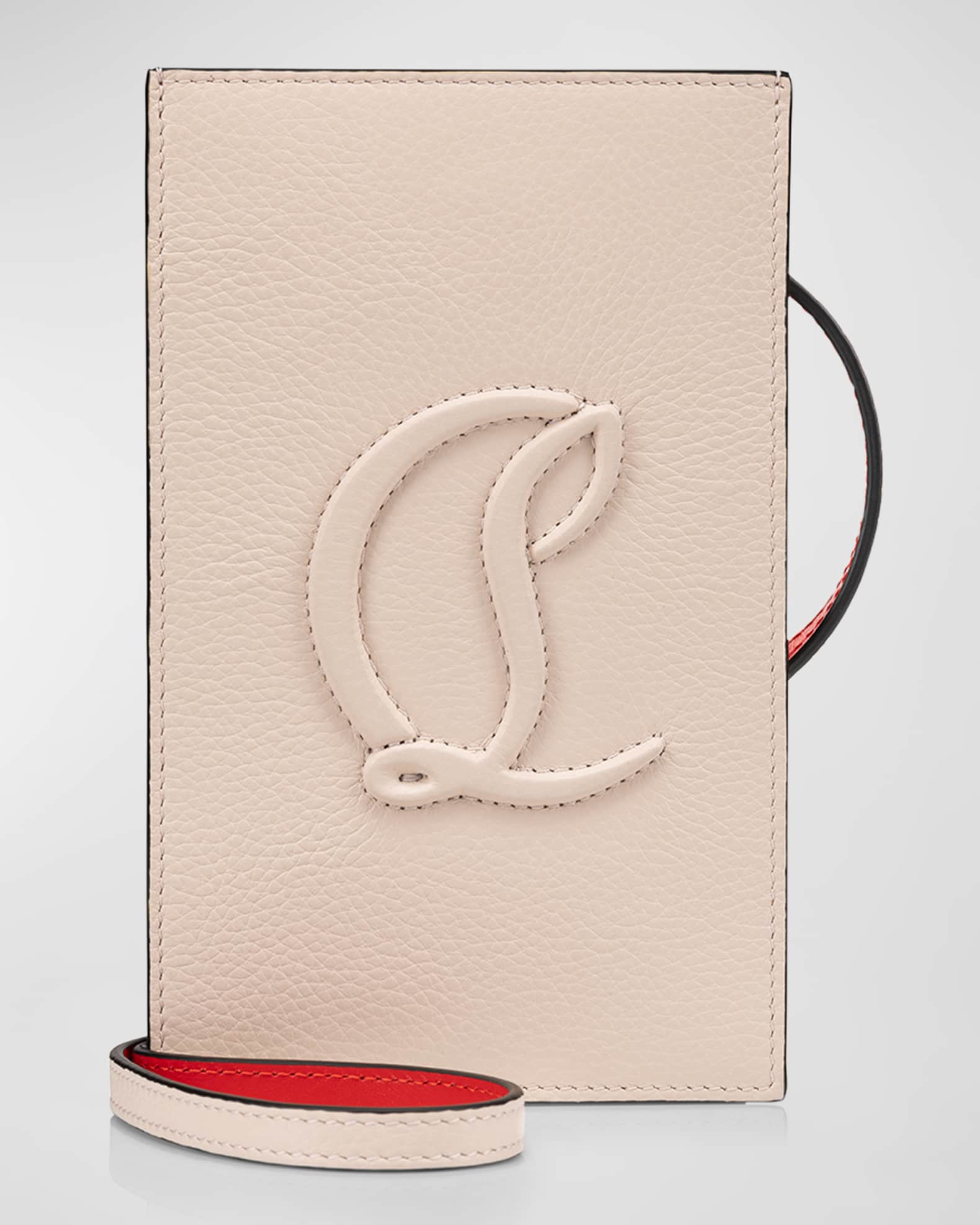 Christian Louboutin By My Side Phone Pouch in Leather with CL Logo ...