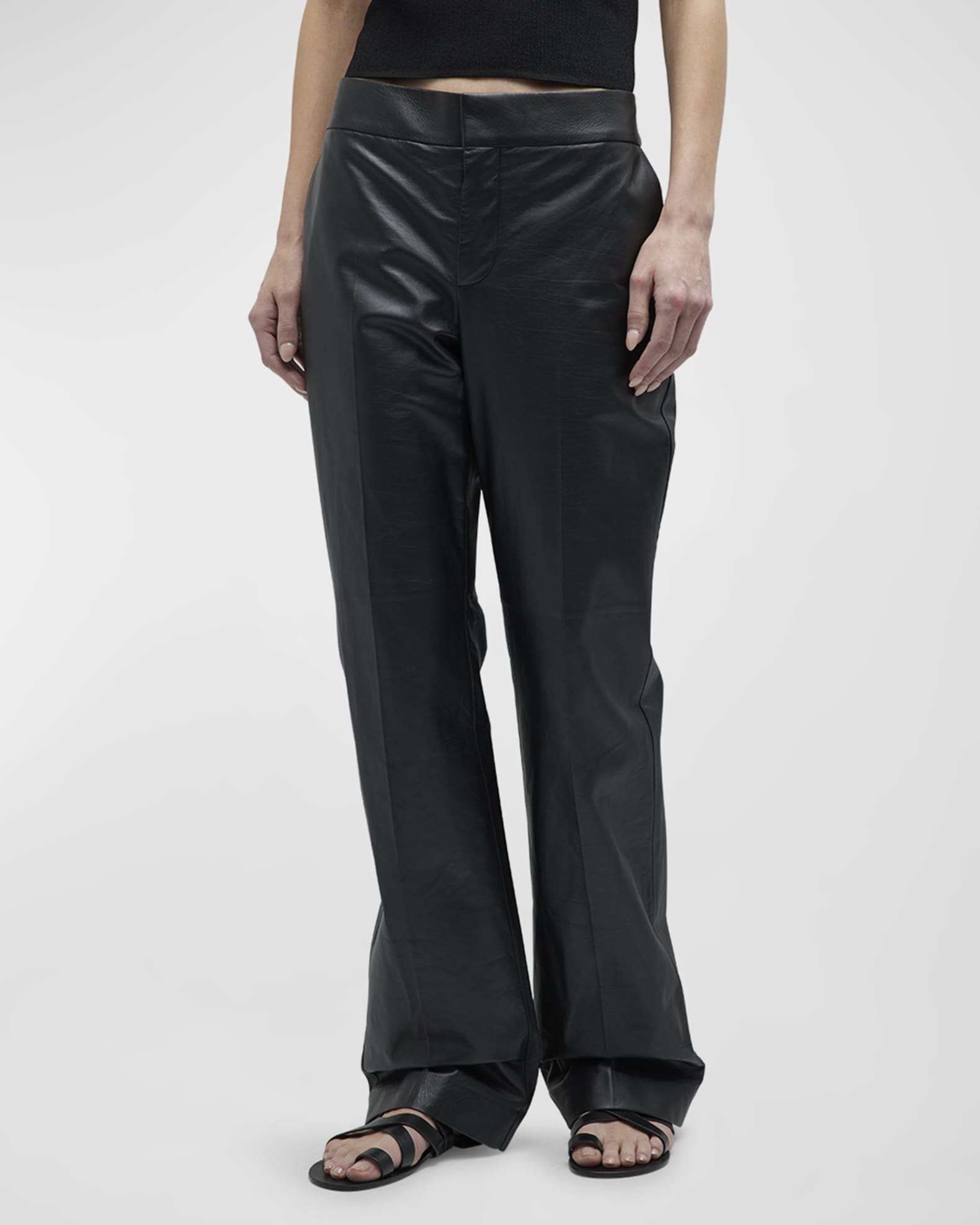 THE ROW Baer WideLeg Leather Pants Neiman Marcus