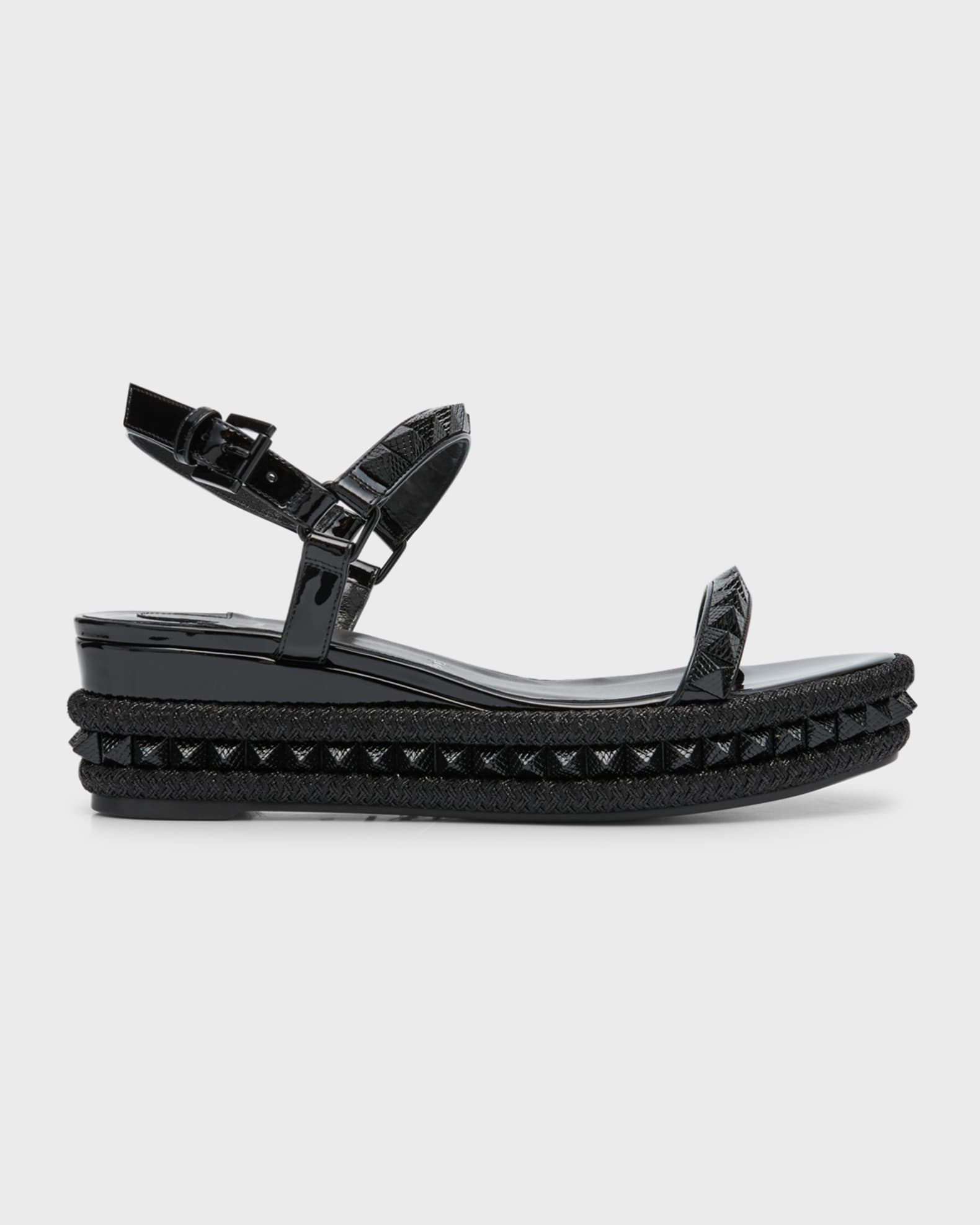 Pyraclou Patent Spike Wedge Sandals 0