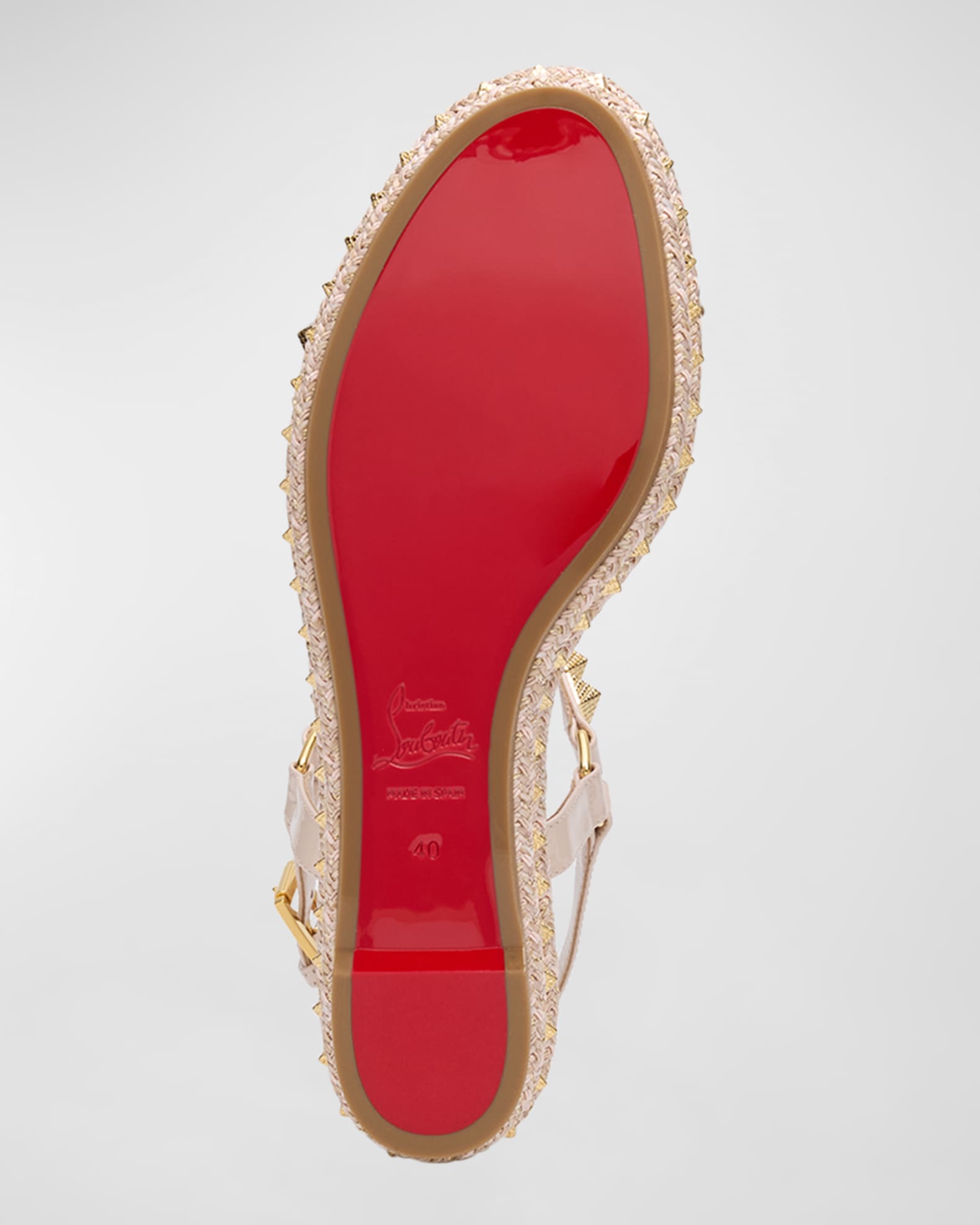 Christian Louboutin Pyraclou Patent Spike Wedge Sandals Christian Louboutin Pyraclou Patent Spike Wedge Sandals