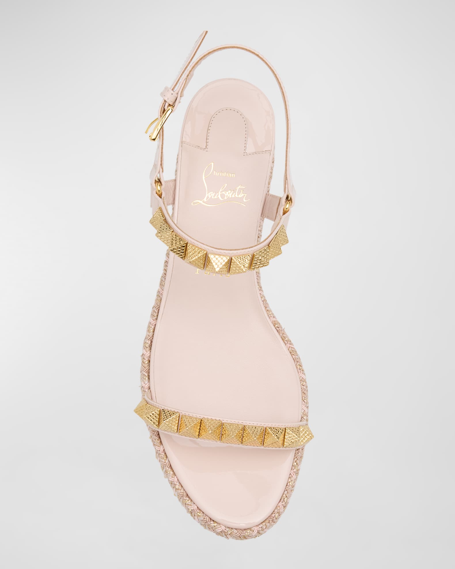 Pyraclou Patent Spike Wedge Sandals