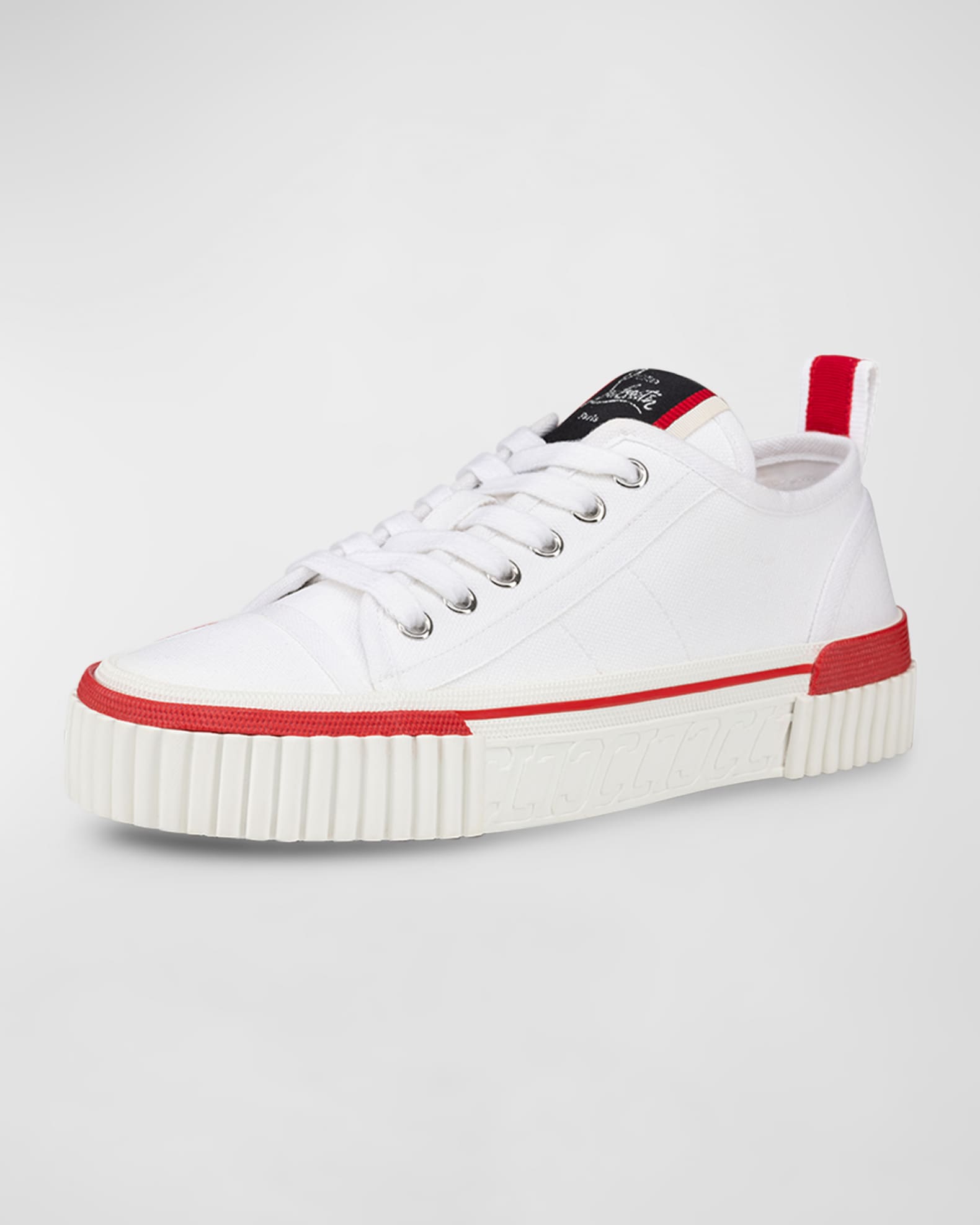 Christian Louboutin Pedro Donna Canvas Red Sole Sneakers | Neiman Marcus