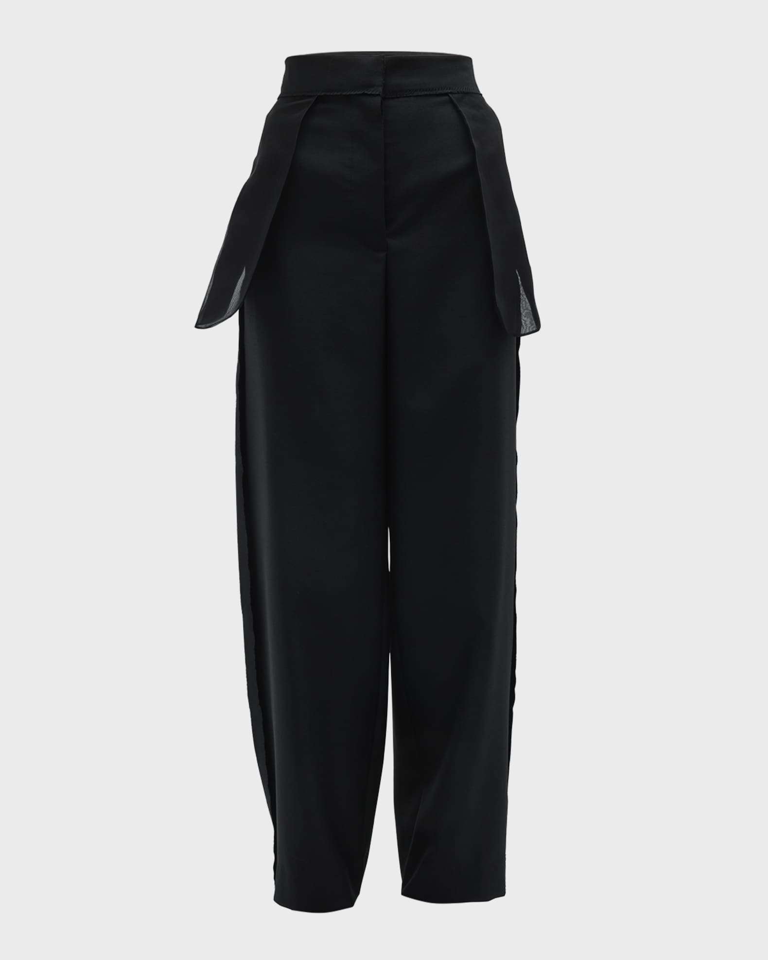THE ROW Claudiu Wide-Leg Trousers with Mesh Pockets | Neiman Marcus