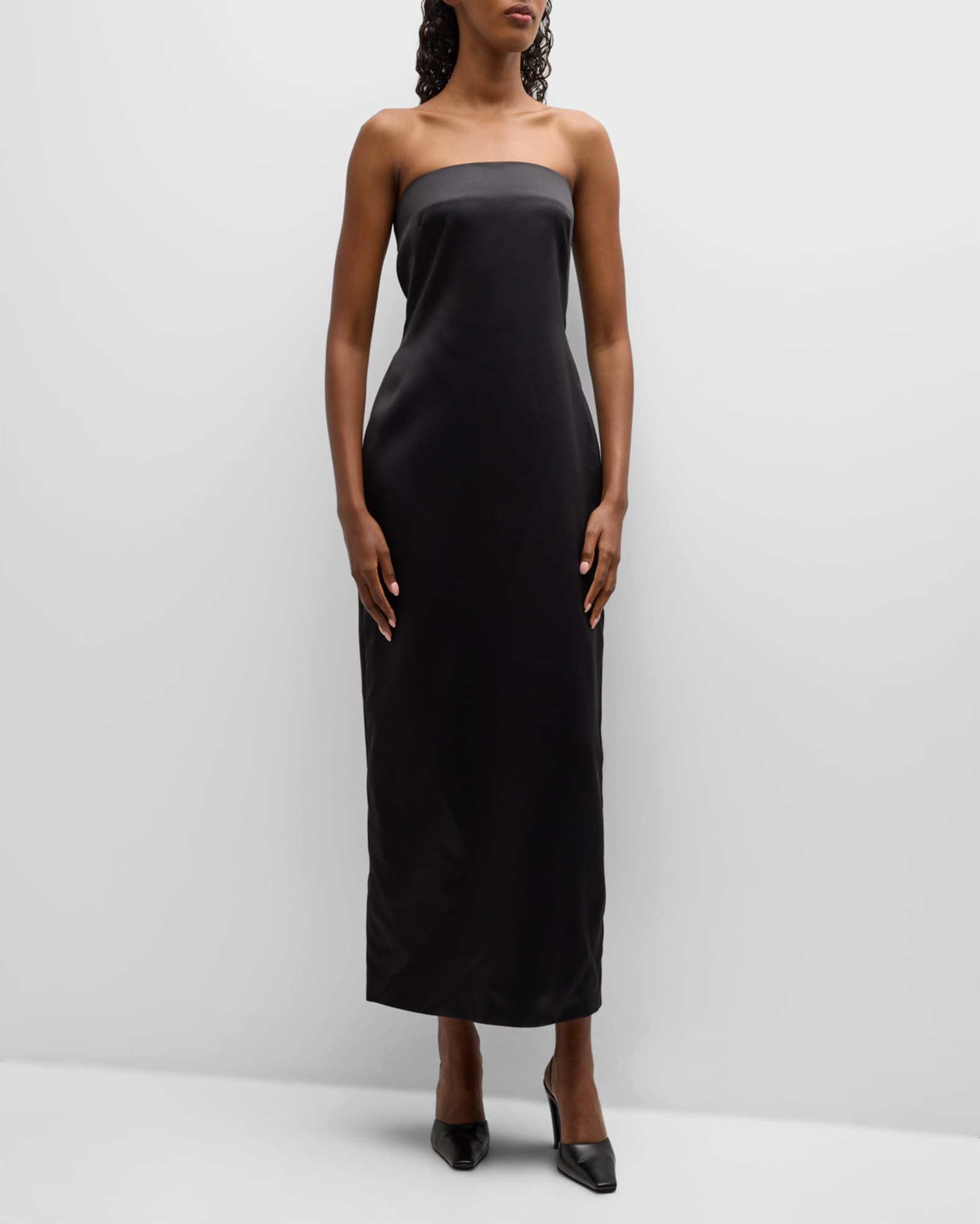 THE ROW Reeta Strapless Silk Maxi Dress | Neiman Marcus