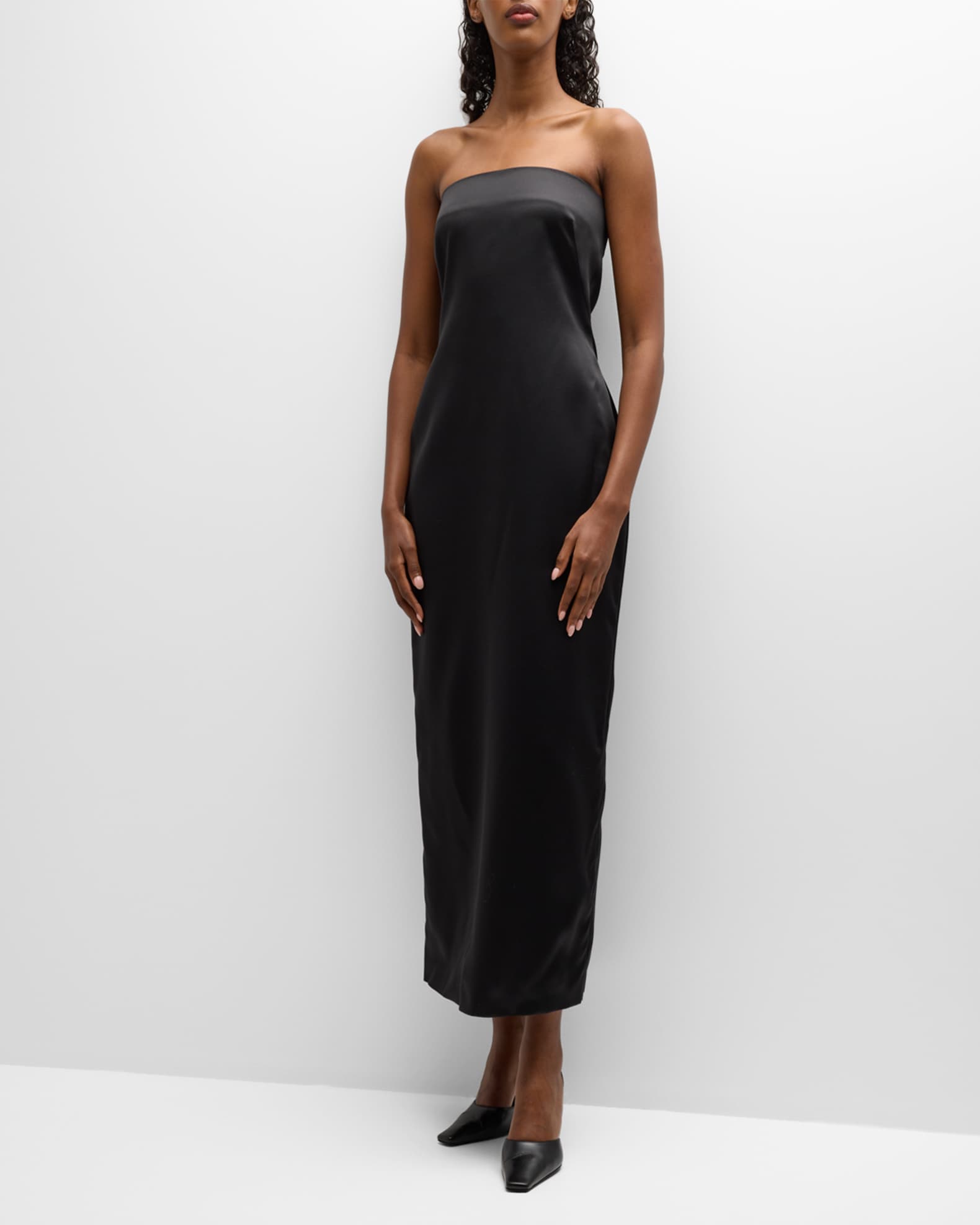 THE ROW Reeta Strapless Silk Maxi Dress | Neiman Marcus