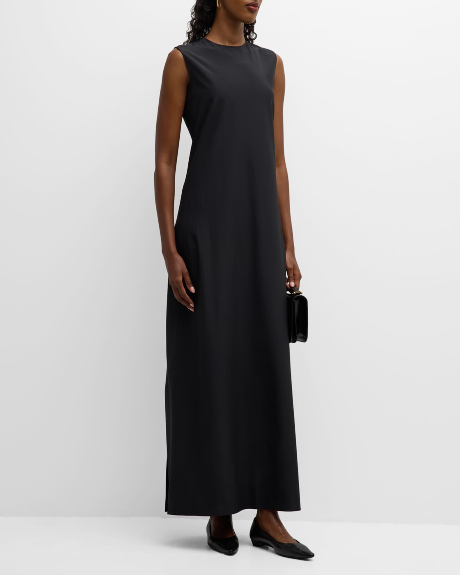 THE ROW Calanthe Wool Gown with Cape Back | Neiman Marcus