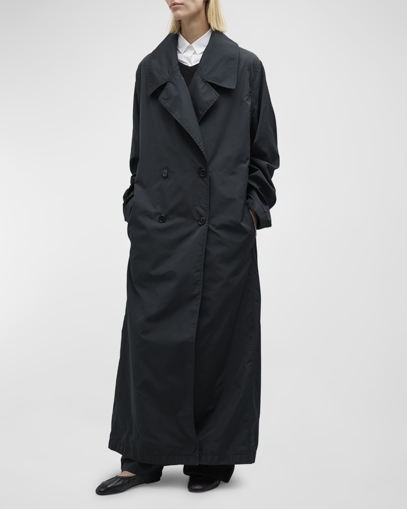 THE ROW Cadel Double-Breasted Trench Coat | Neiman Marcus