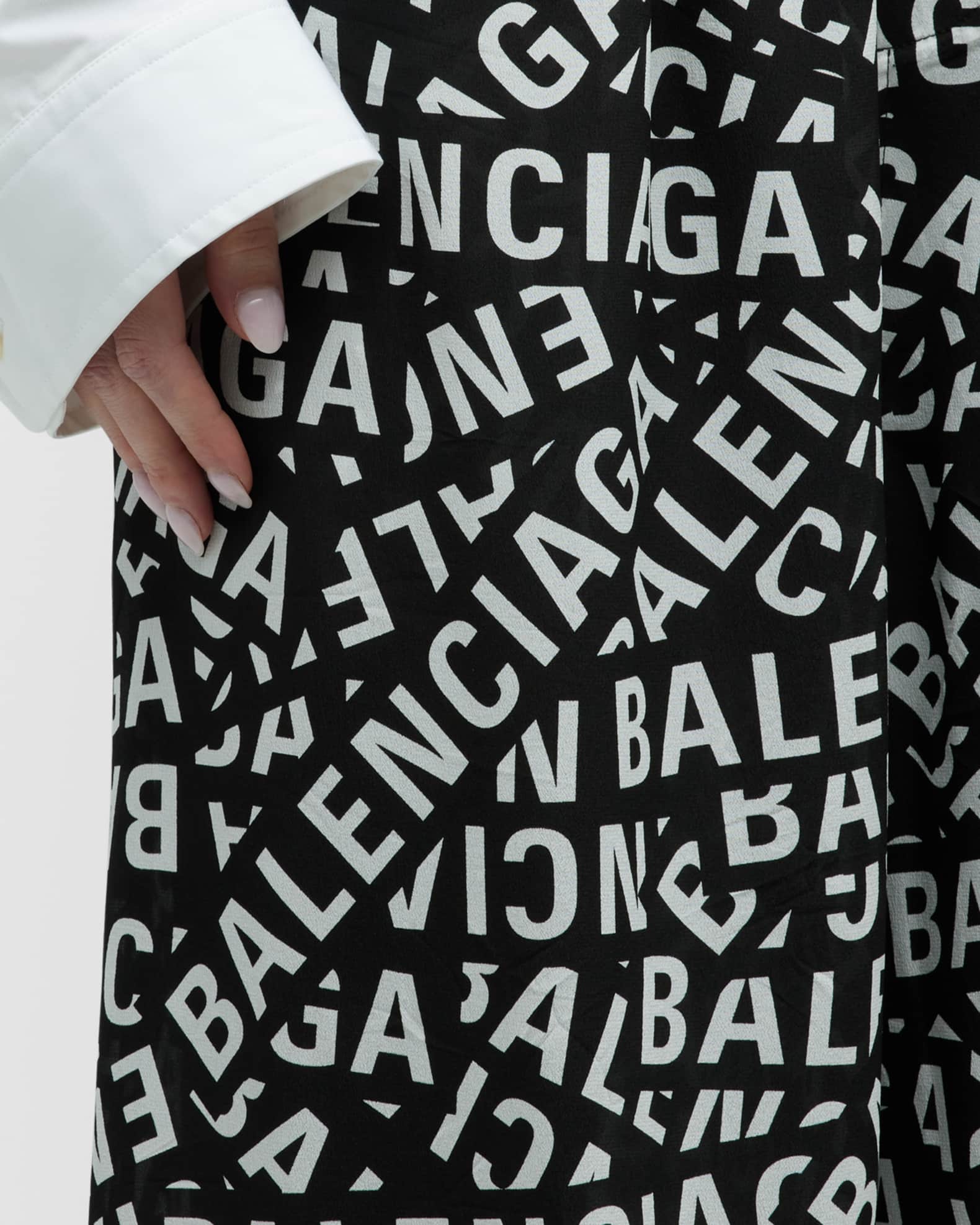 Logo Tape-Print Straight-Leg Pajama | Neiman Marcus