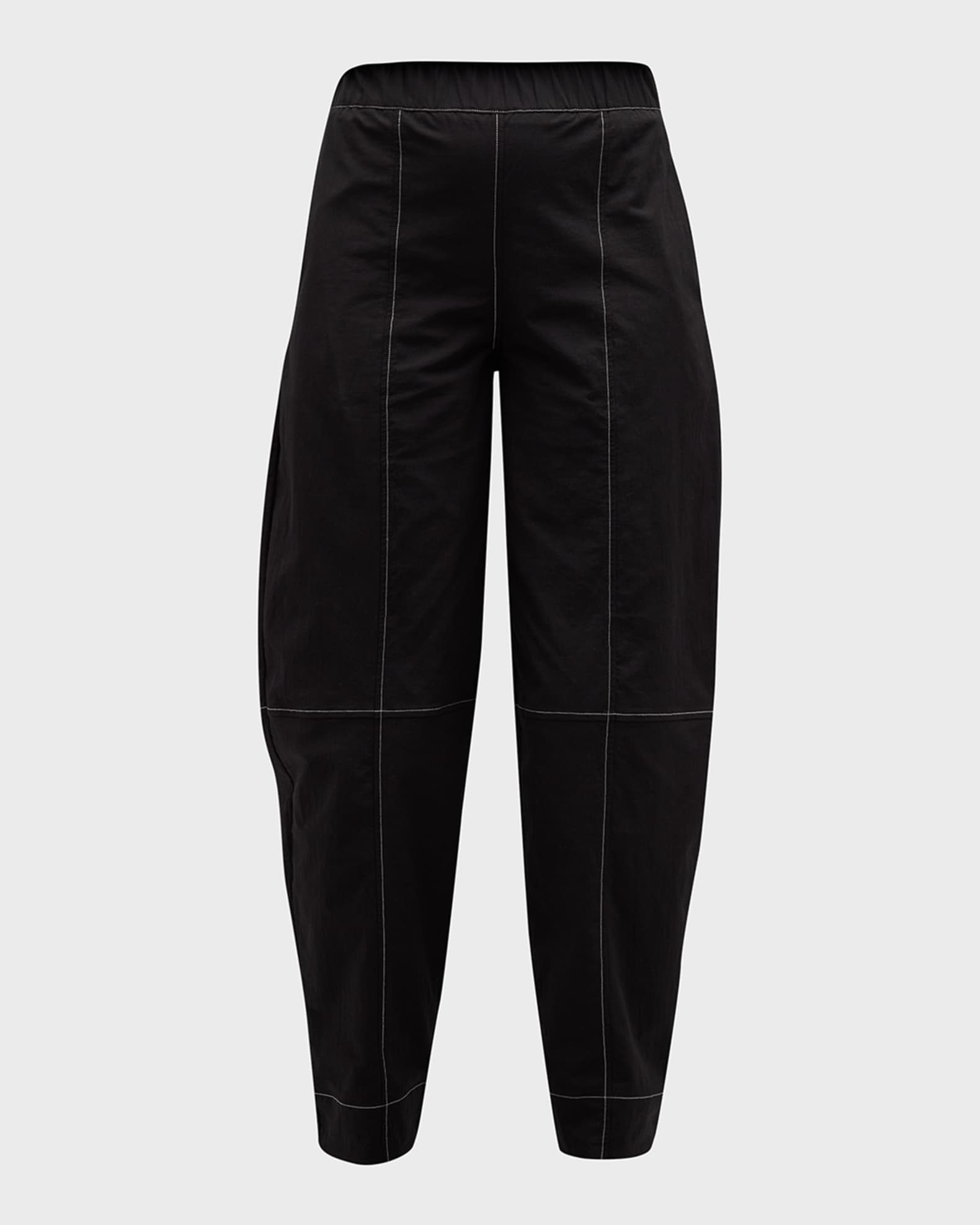 Elasticated Curved Crop Pants 0