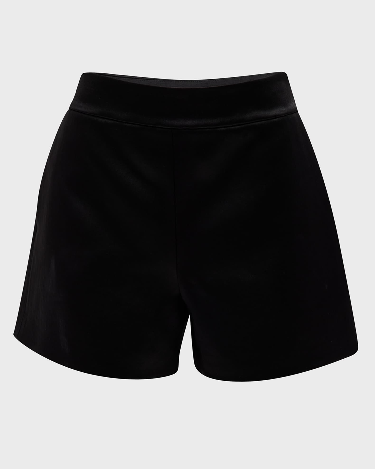 Theory High-Waist Satin Shorts | Neiman Marcus