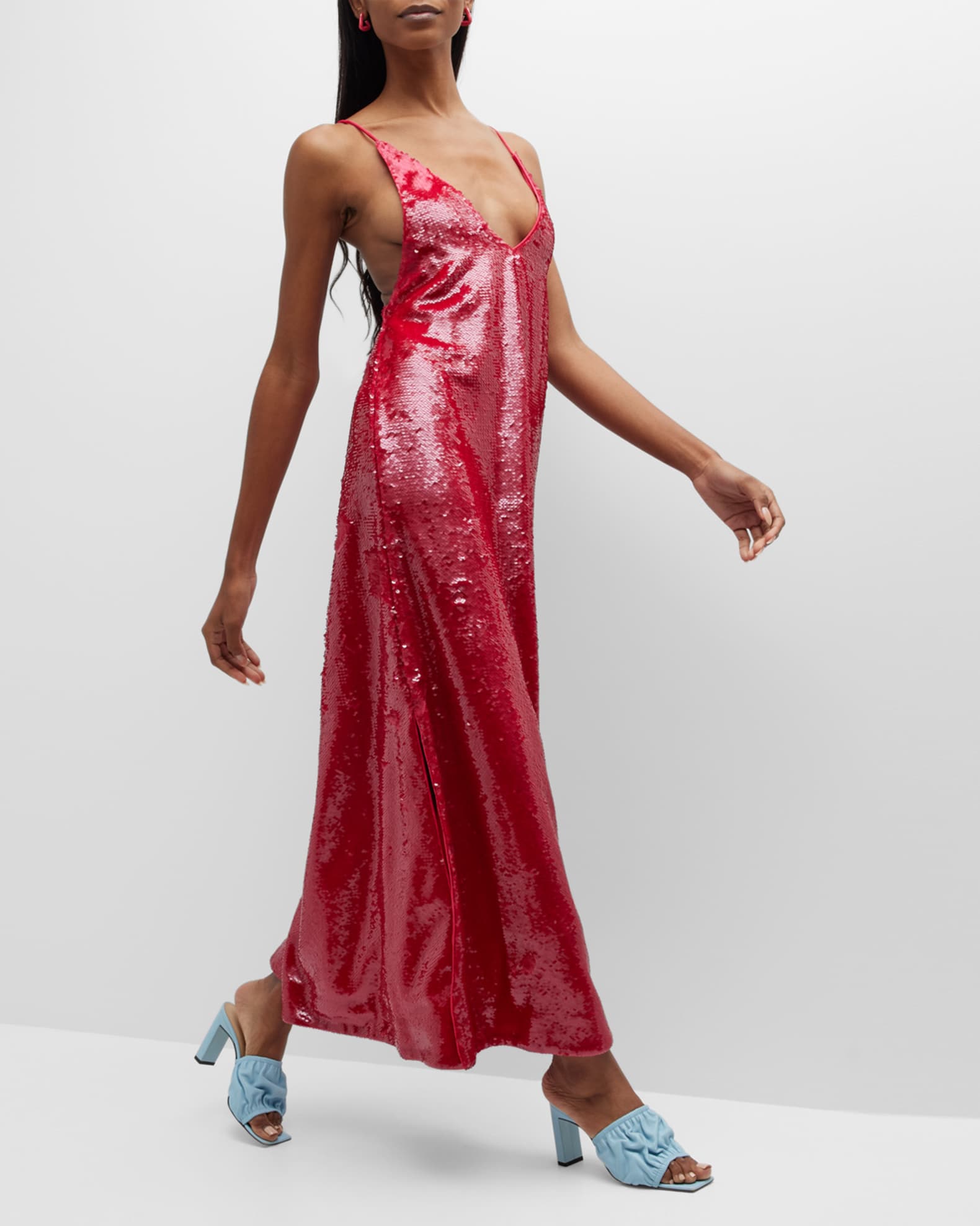 GANNI SEQUIN SHIRT DRESS