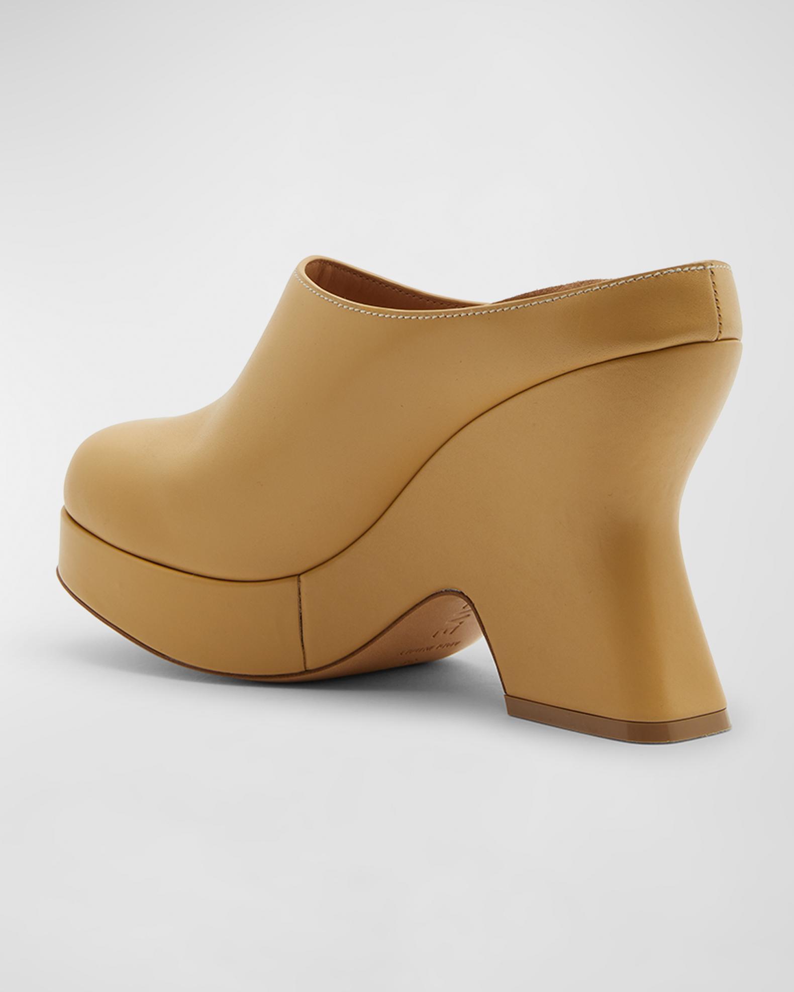 Loewe Terra Leather Chunky Clogs | Neiman Marcus