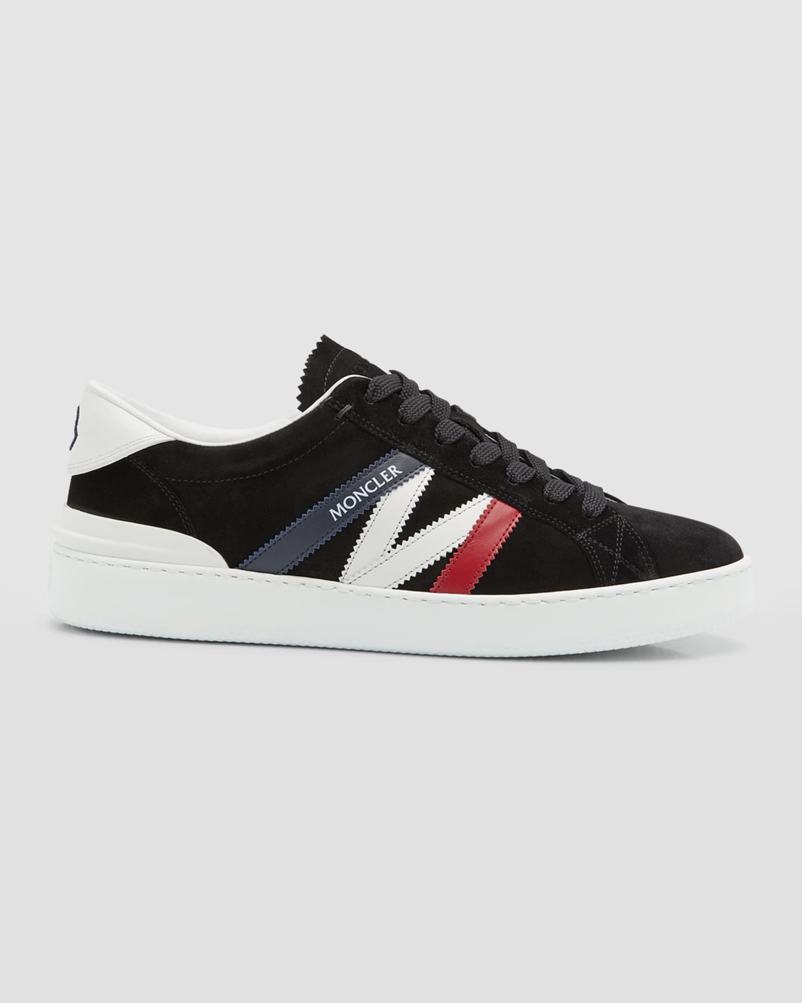 Moncler Men's Monaco M Leather Low-Top Sneakers | Neiman Marcus Moncler Men's Monaco M Leather Low-Top Sneakers | Neiman Marcus