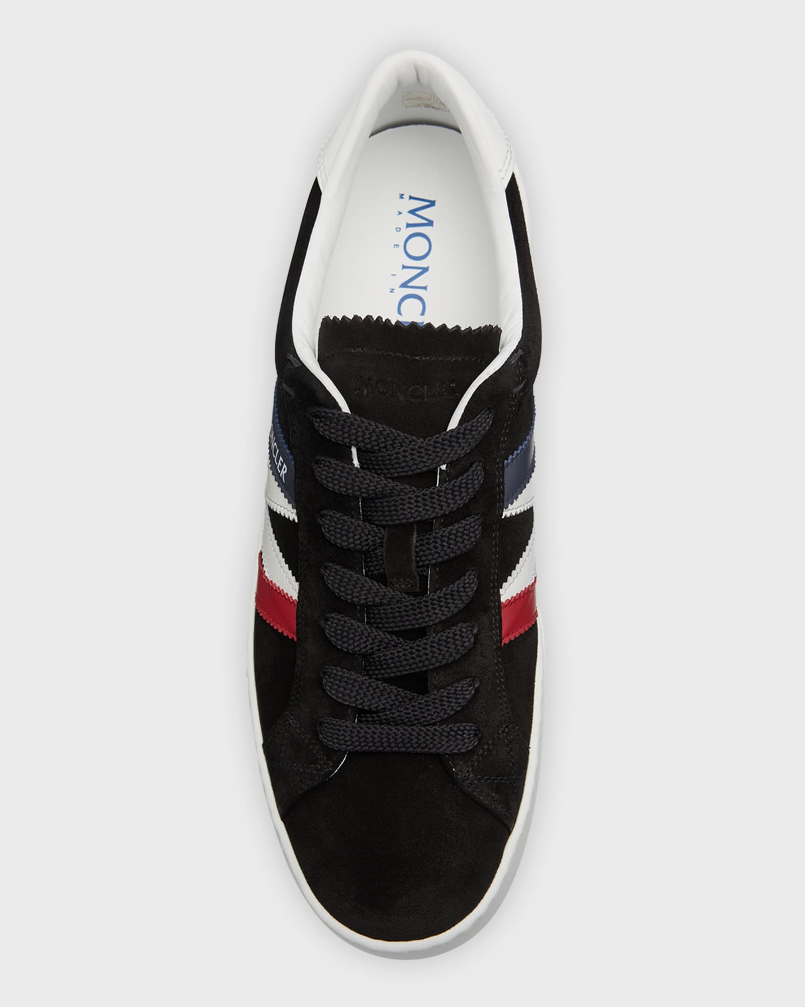 Moncler Men's Monaco M Leather Low-Top Sneakers | Neiman Marcus Moncler Men's Monaco M Leather Low-Top Sneakers | Neiman Marcus