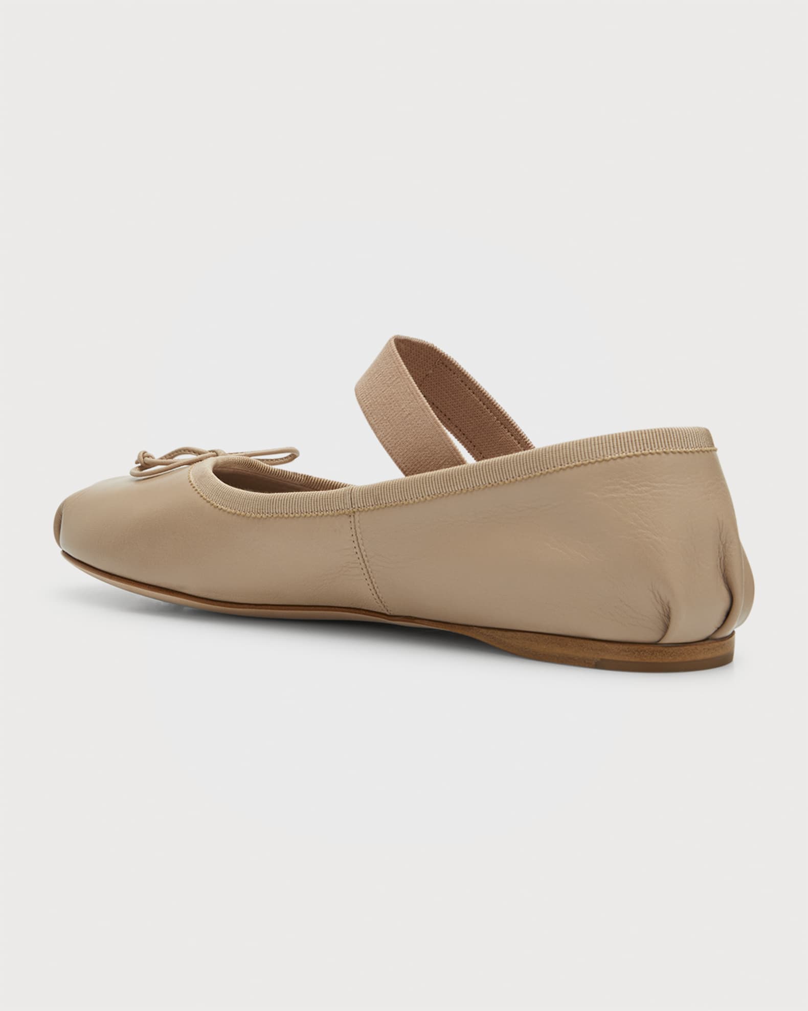 Miu Miu Leather Ballerina Flats | Neiman Marcus