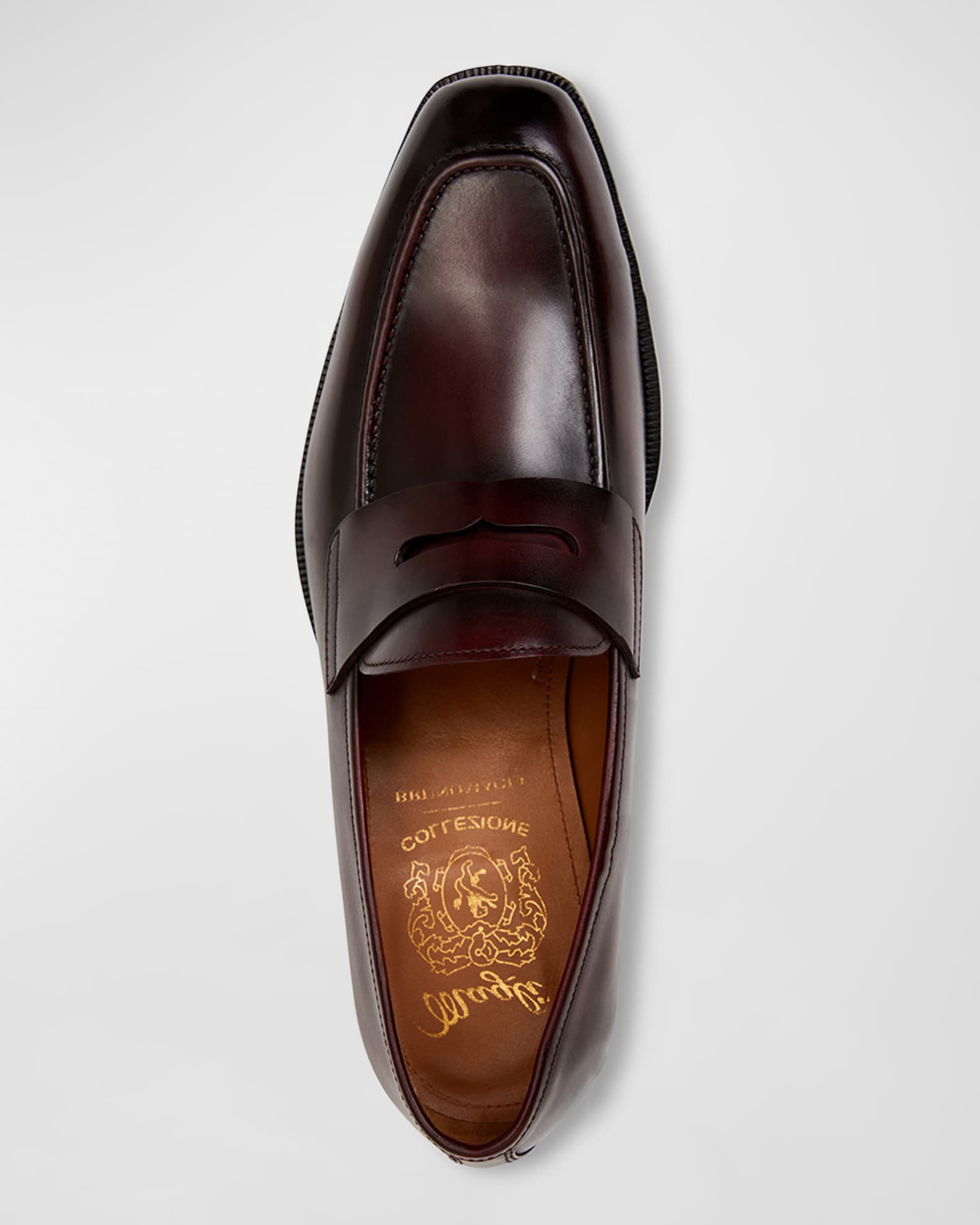 Bruno Magli Collezione Men's Vesini Leather Penny Loafers | Neiman Marcus
