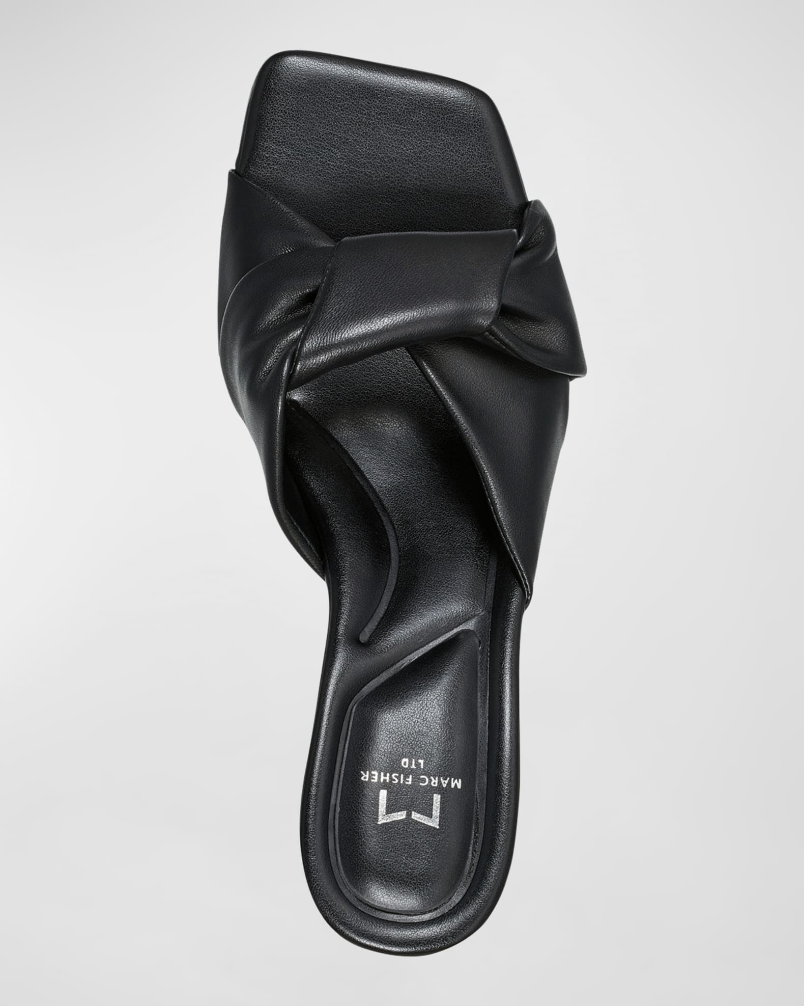 Marc Fisher LTD Calia Puff Knotted Mule Sandals | Neiman Marcus