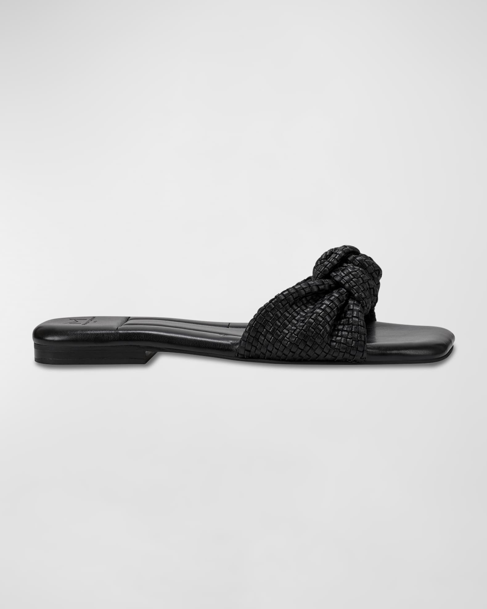 Marc Fisher LTD Marlon Woven Knot Flat Sandals | Neiman Marcus