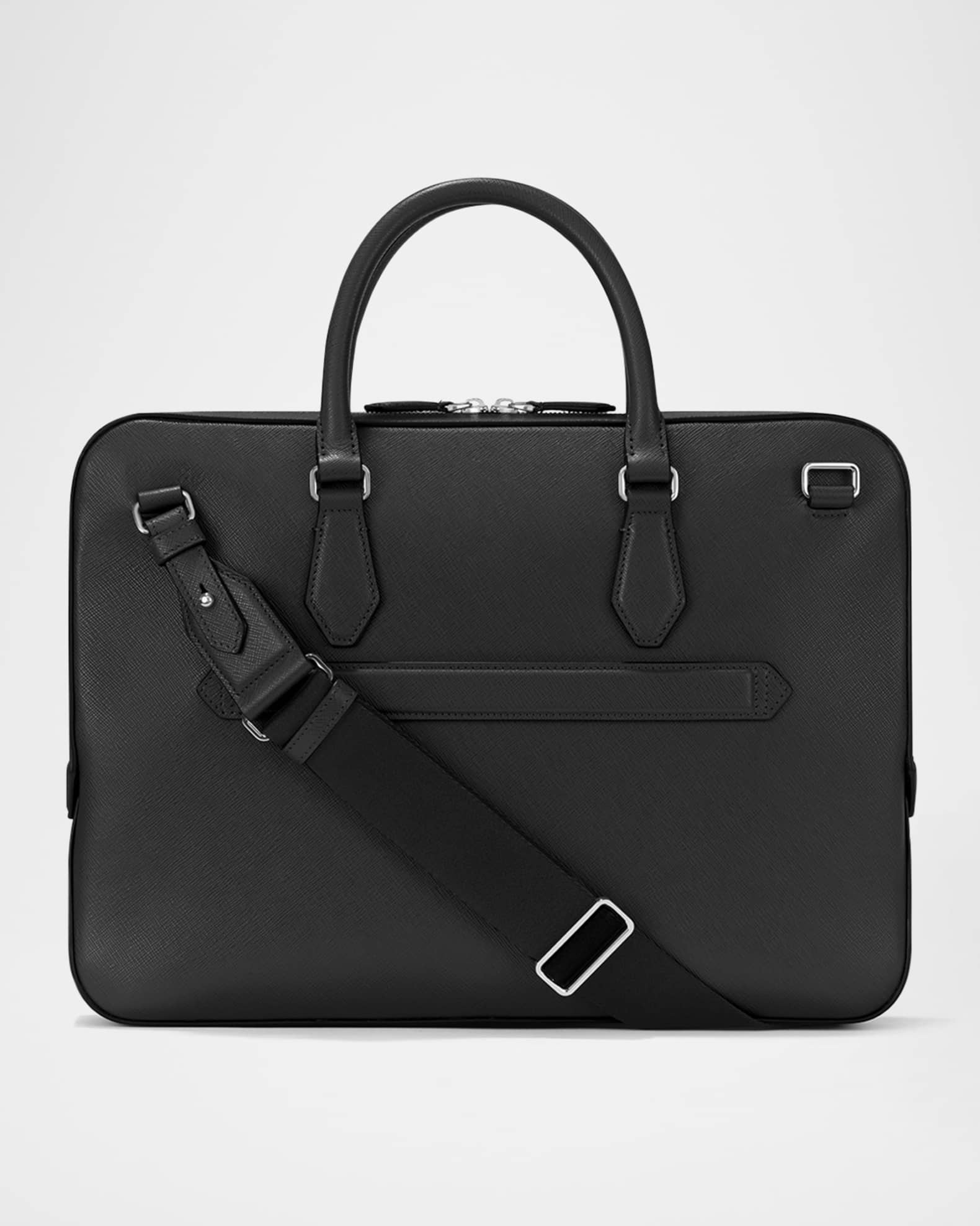 Montblanc Men's Sartorial Slim Leather Briefcase | Neiman Marcus