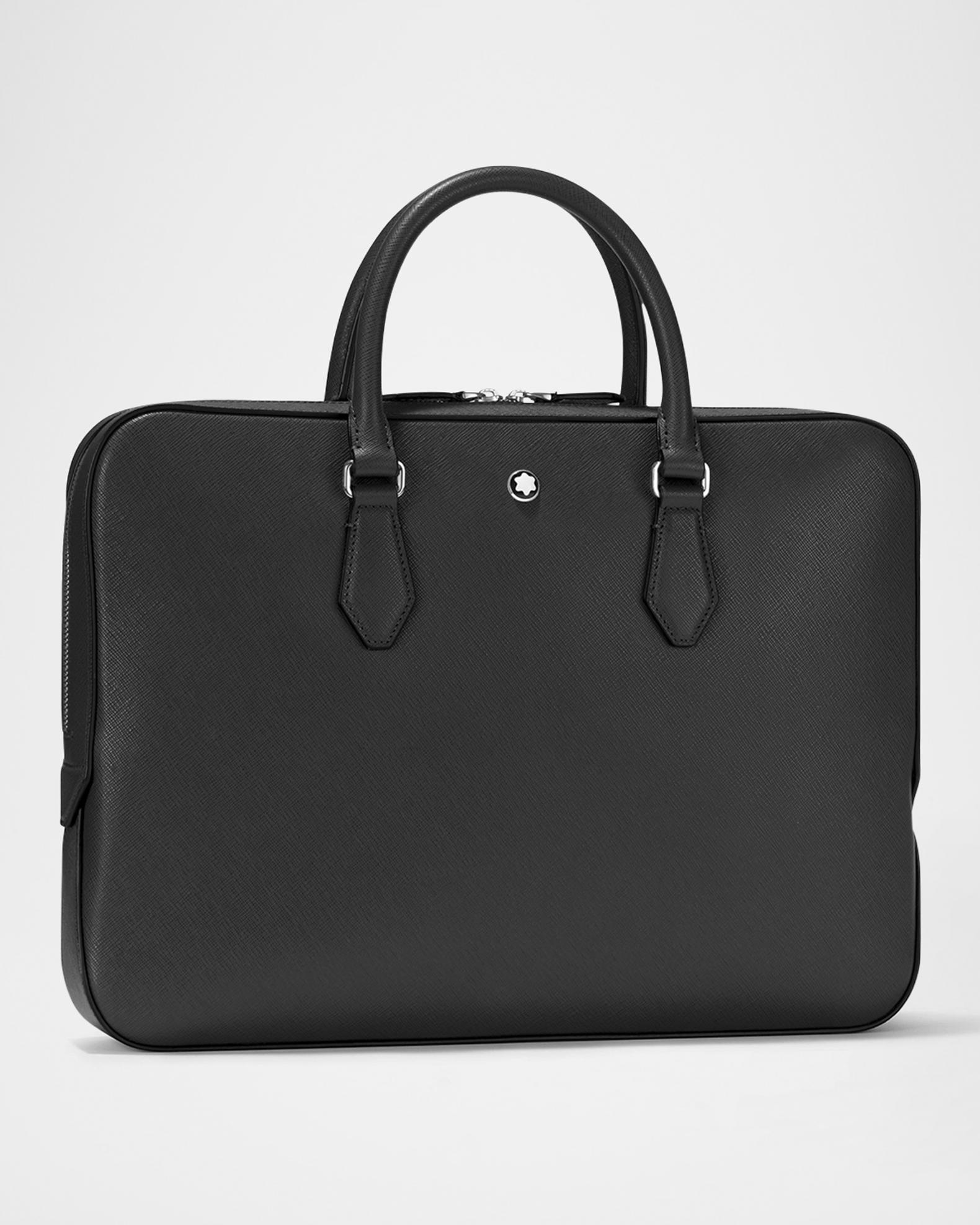 Montblanc Men's Sartorial Slim Leather Briefcase | Neiman Marcus