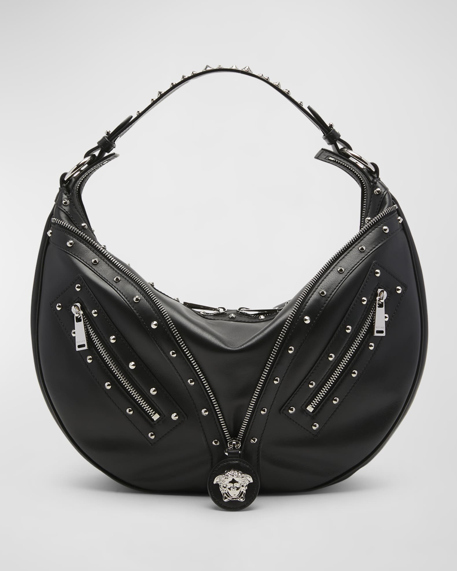 La Medusa Medium Studded Hobo Bag