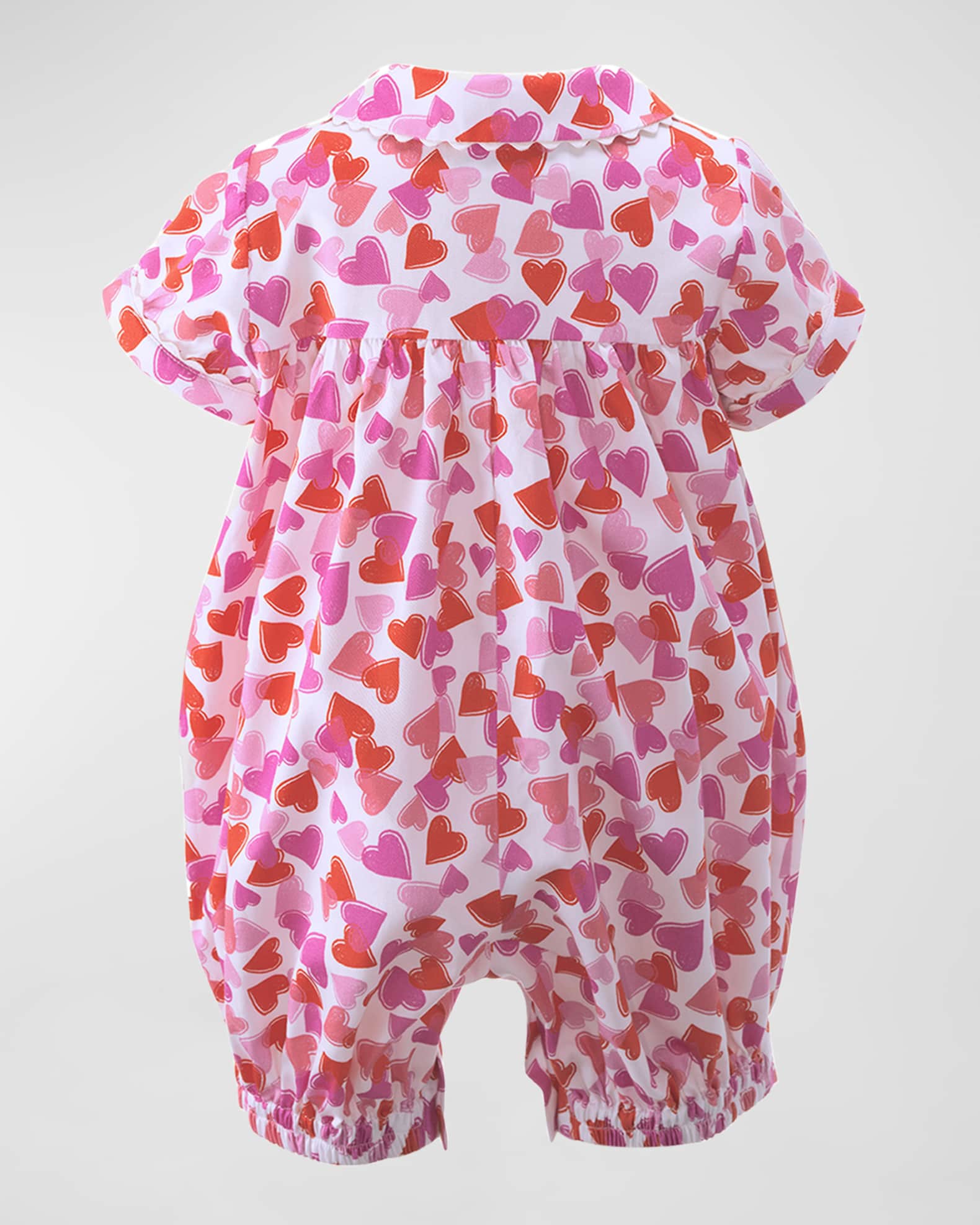 Girl's Confetti Heart Babysuit, Size 3M-18M 1