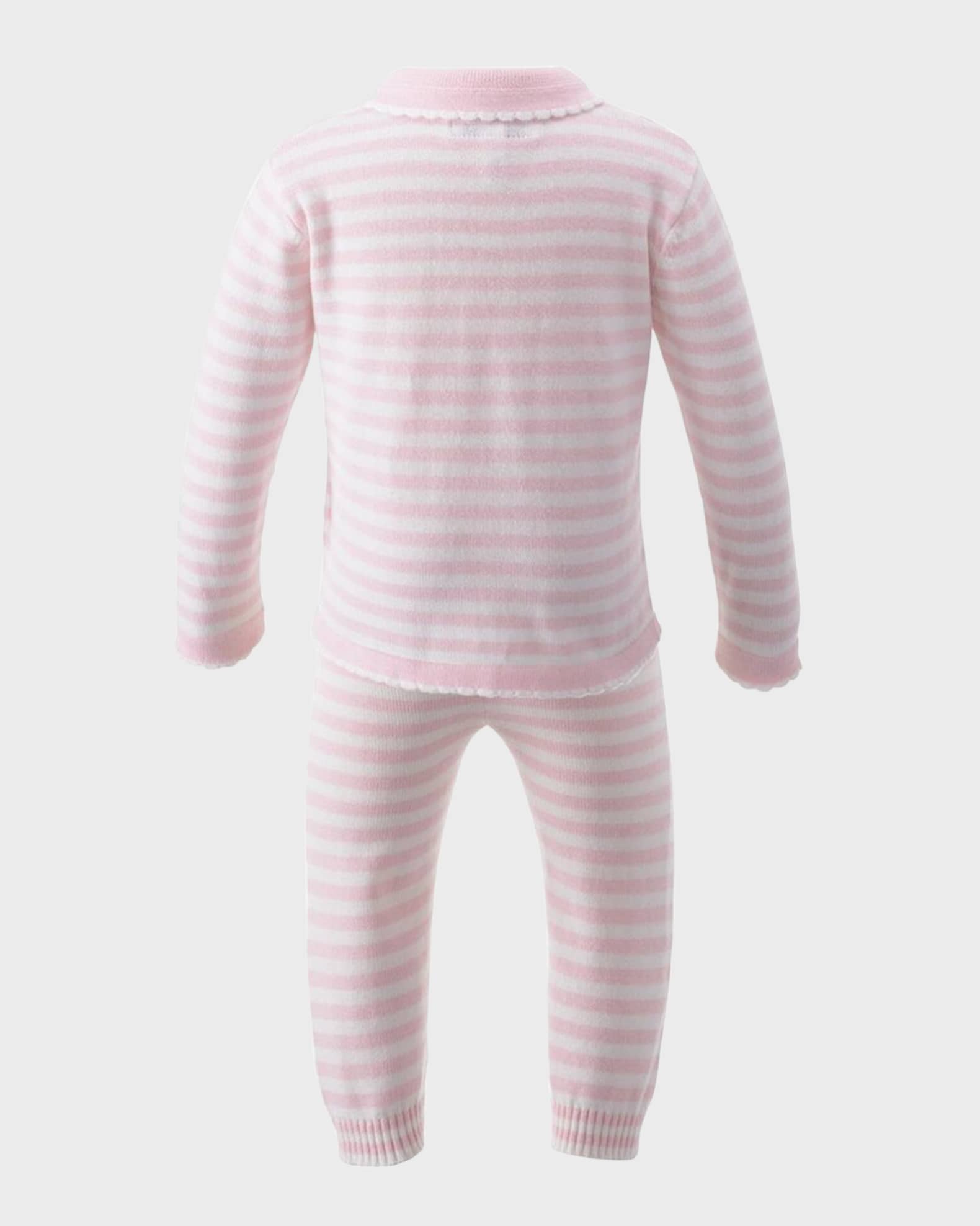 Girl's Two-Piece Striped Knitted Set, Size 3M-24M 1