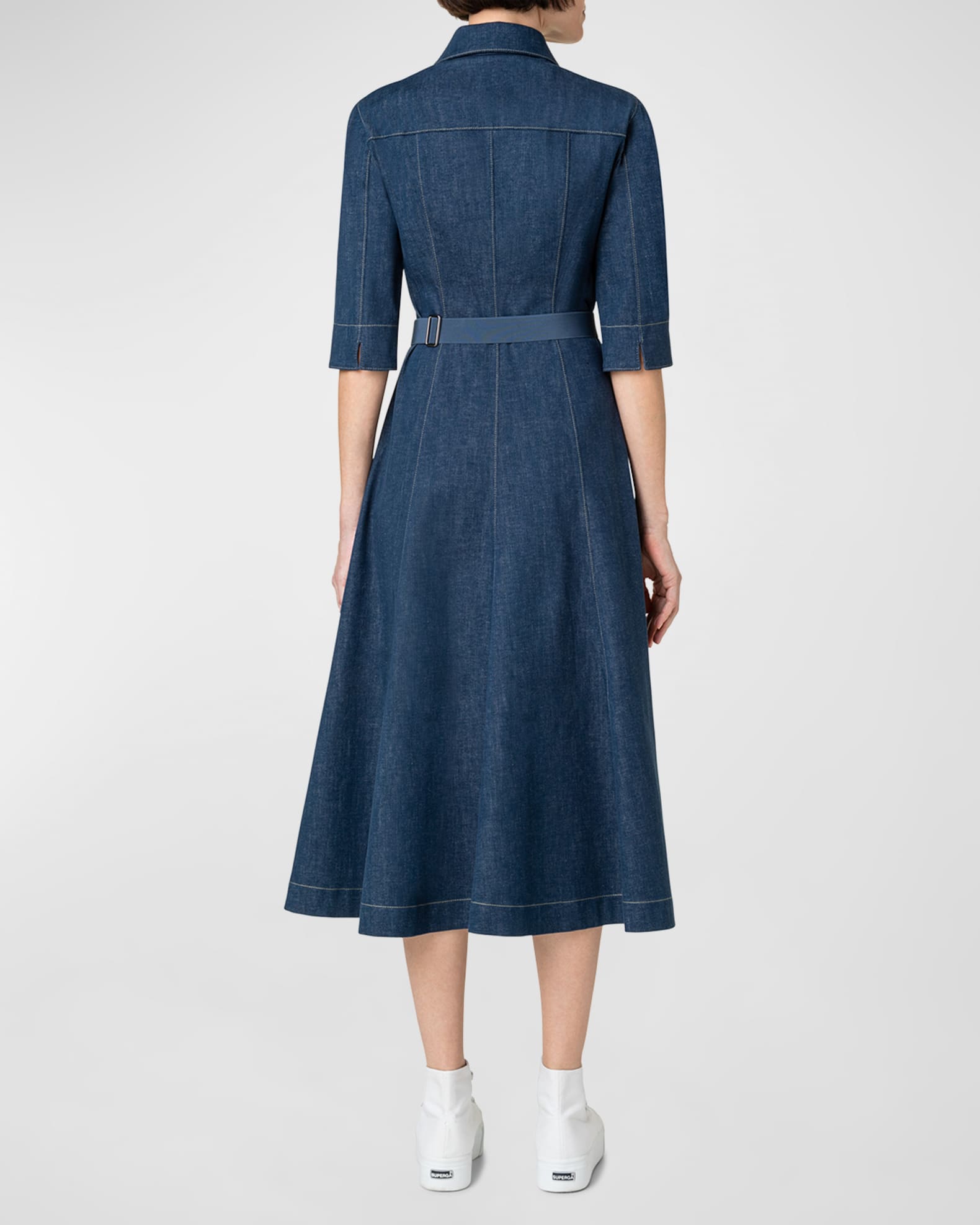 h&m linen blend dress