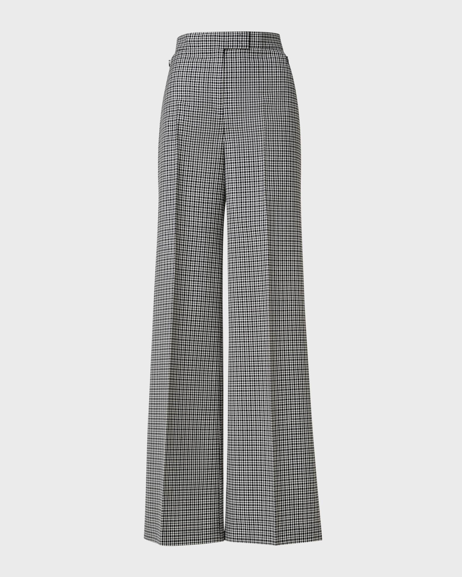 Akris Floretta Wool Micro-Check Pants | Neiman Marcus