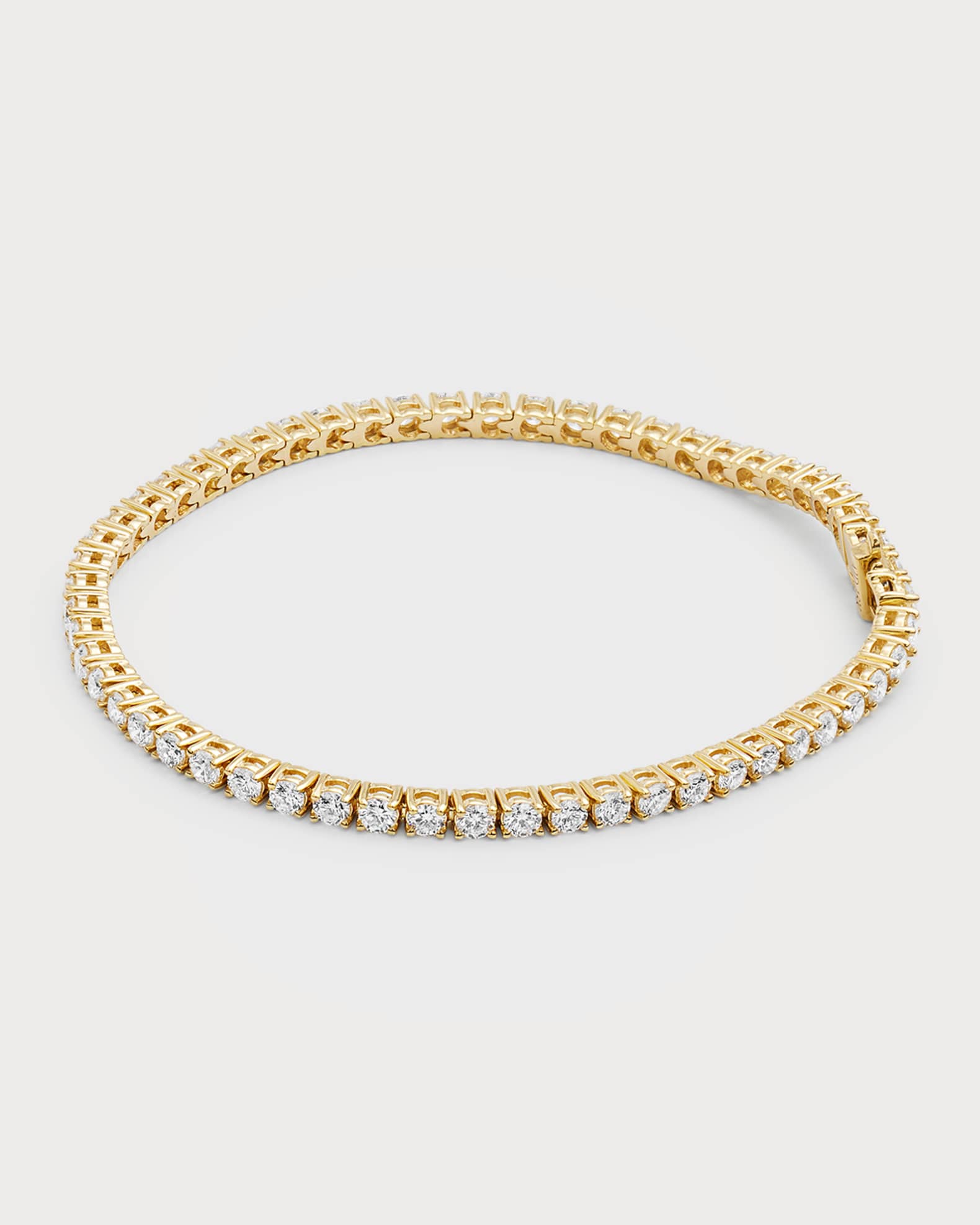 Neiman Marcus Diamonds 18K Yellow Gold GH/SI Diamond 4-Prong Bracelet ...